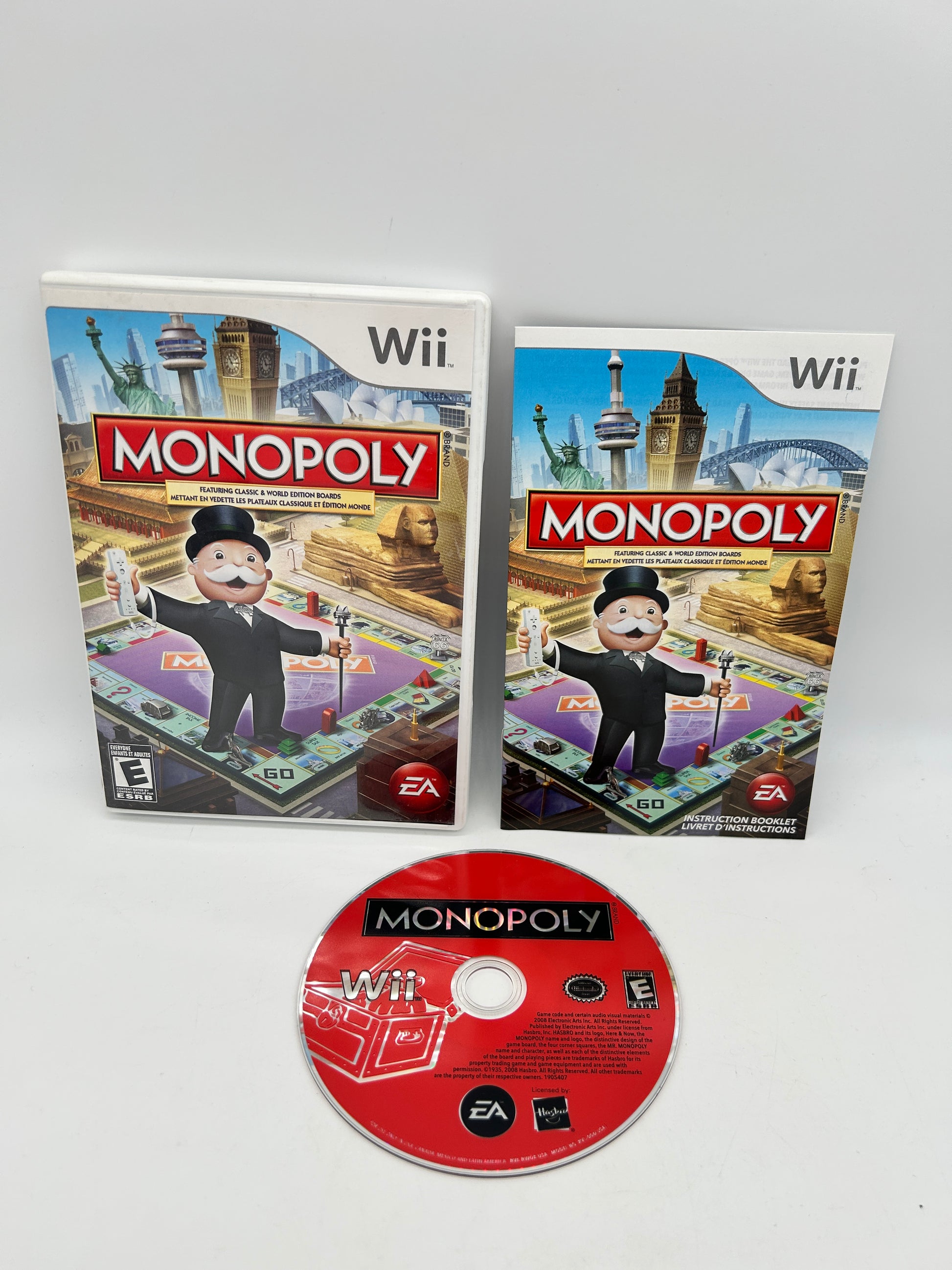 PiXEL-RETRO.COM : NINTENDO WII COMPLET CIB BOX MANUAL GAME NTSC MONOPOLY
