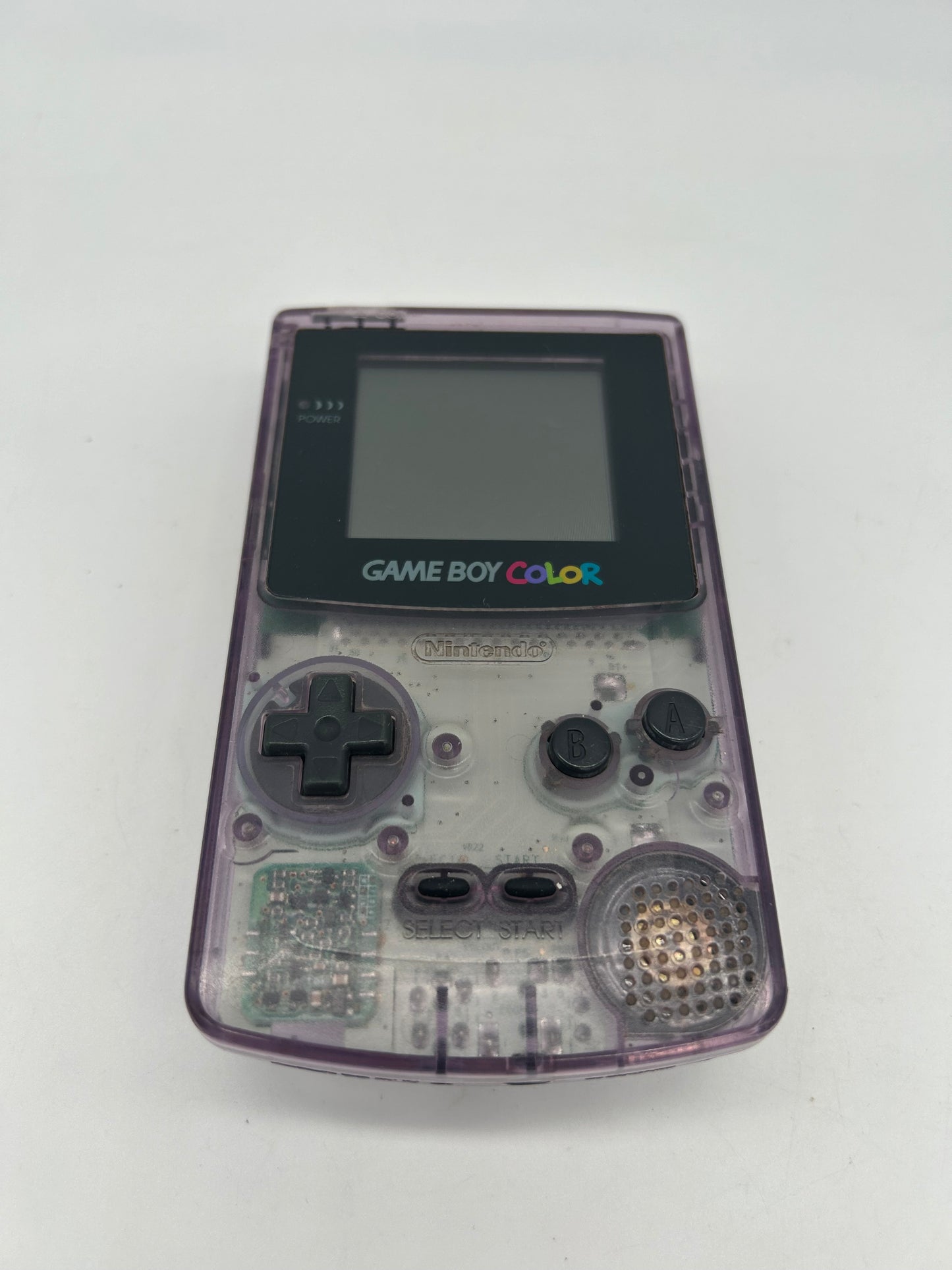 PiXEL-RETRO.COM : NINTENDO GAME BOY COLOR GBC ORIGINAL VERSION NTSC ATOMIC LIGHT CLEAR PURPLE CGB-001