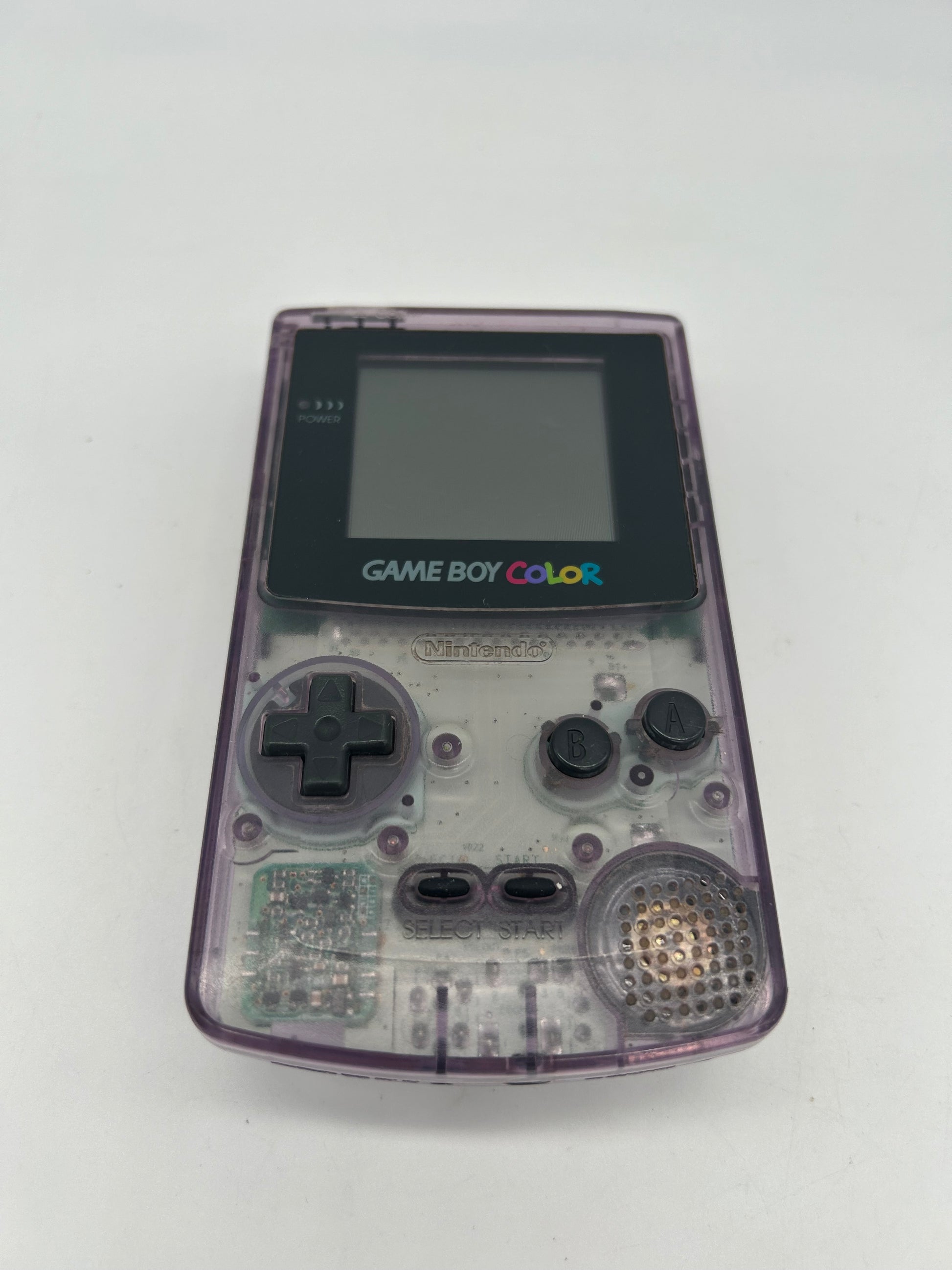 PiXEL-RETRO.COM : NINTENDO GAME BOY COLOR GBC ORIGINAL VERSION NTSC ATOMIC LIGHT CLEAR PURPLE CGB-001