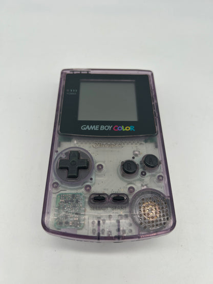 PiXEL-RETRO.COM : NINTENDO GAME BOY COLOR GBC ORIGINAL VERSION NTSC ATOMIC LIGHT CLEAR PURPLE CGB-001