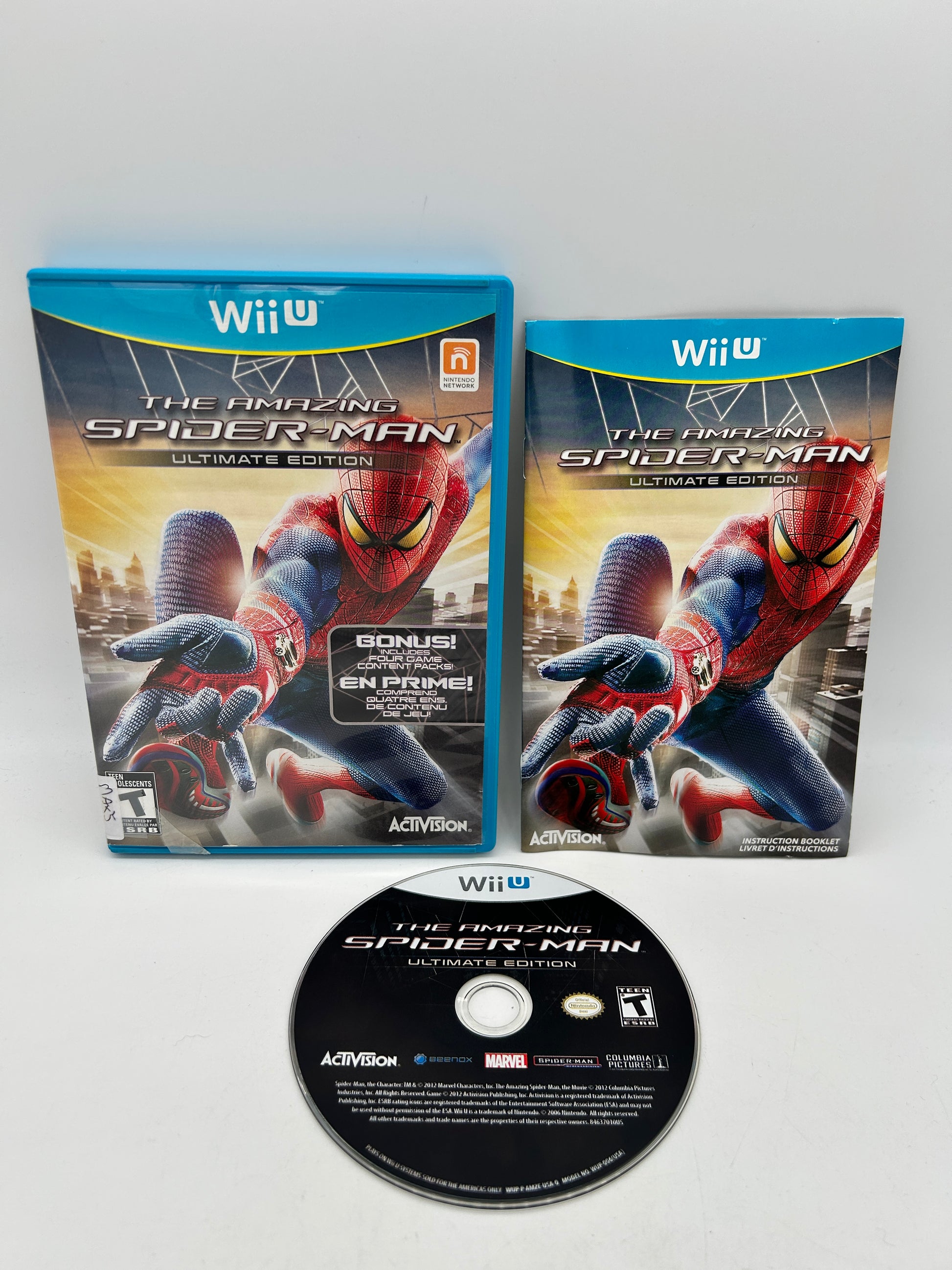 PiXEL-RETRO.COM : NINTENDO WII U COMPLET CIB BOX MANUAL GAME NTSC THE AMAZING SPIDER-MAN