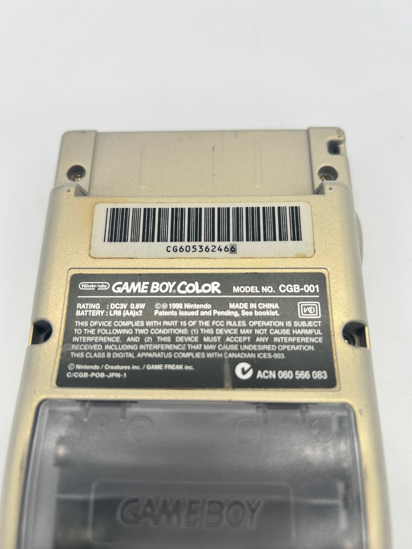 NiNTENDO GAME BOY COLOR [GBC] CONSOLE | MODEL POKEMON GOLD SiLVER CGB-001