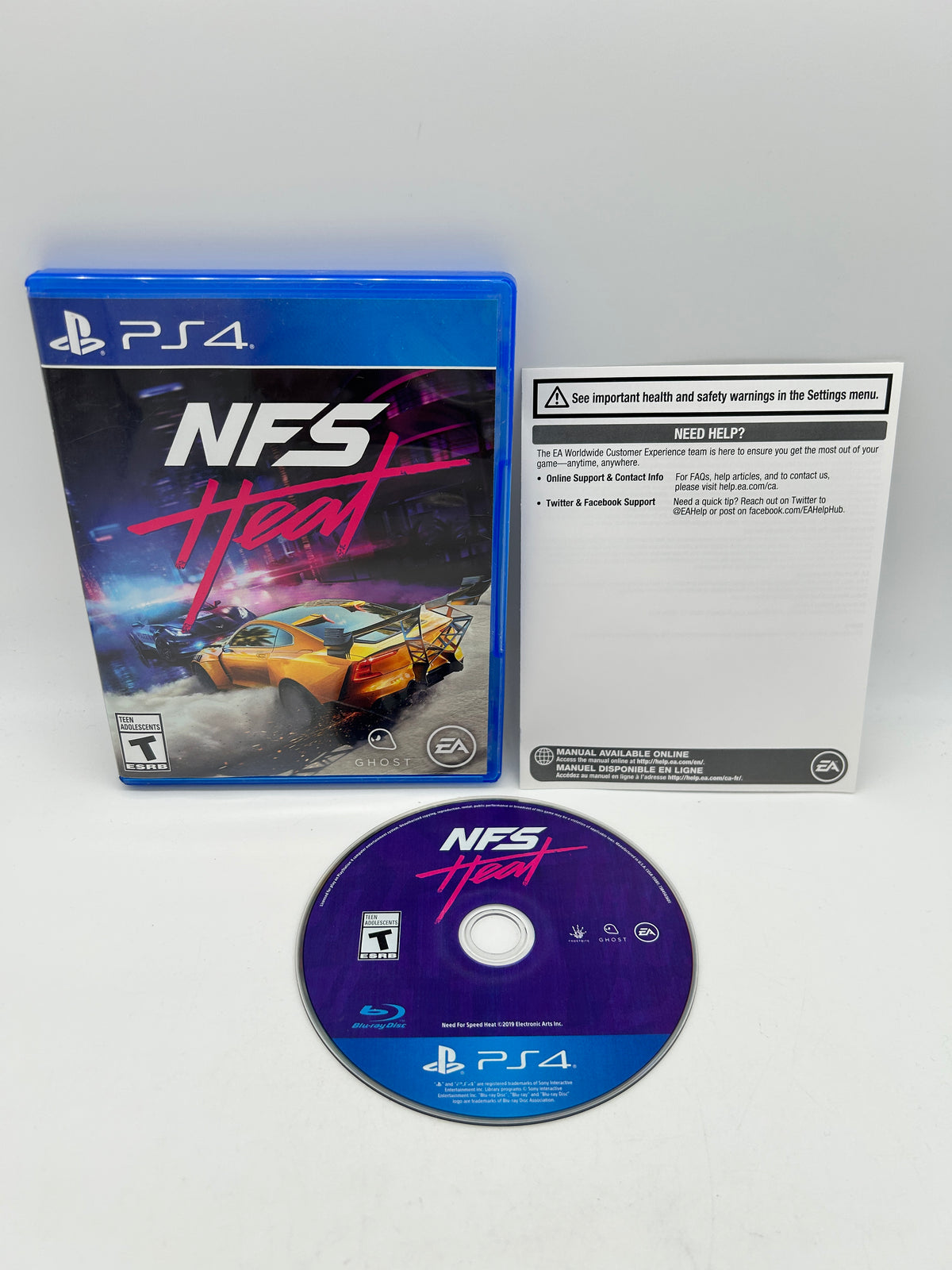 PiXEL-RETRO.COM : SONY PLAYSTATION 4 (PS4) COMPLETE CIB BOX MANUAL GAME NTSC NEED FOR SPEED HEAT