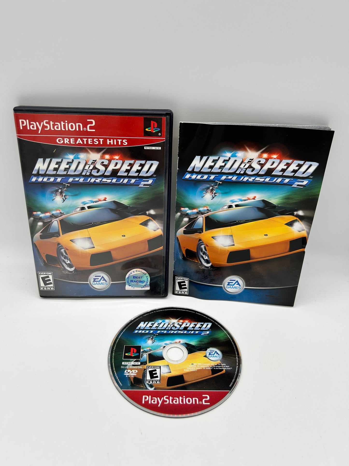 PiXEL-RETRO.COM : SONY PLAYSTATION 2 (PS2) COMPLET CIB BOX MANUAL GAME NTSC NEED FOR SPEED HOT PURSUIT 2