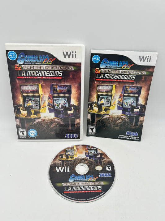 PiXEL-RETRO.COM : NINTENDO WII COMPLET CIB BOX MANUAL GAME NTSC GUNBLADE NY & LA MACHINEGUNS ARCADE HITS PACK