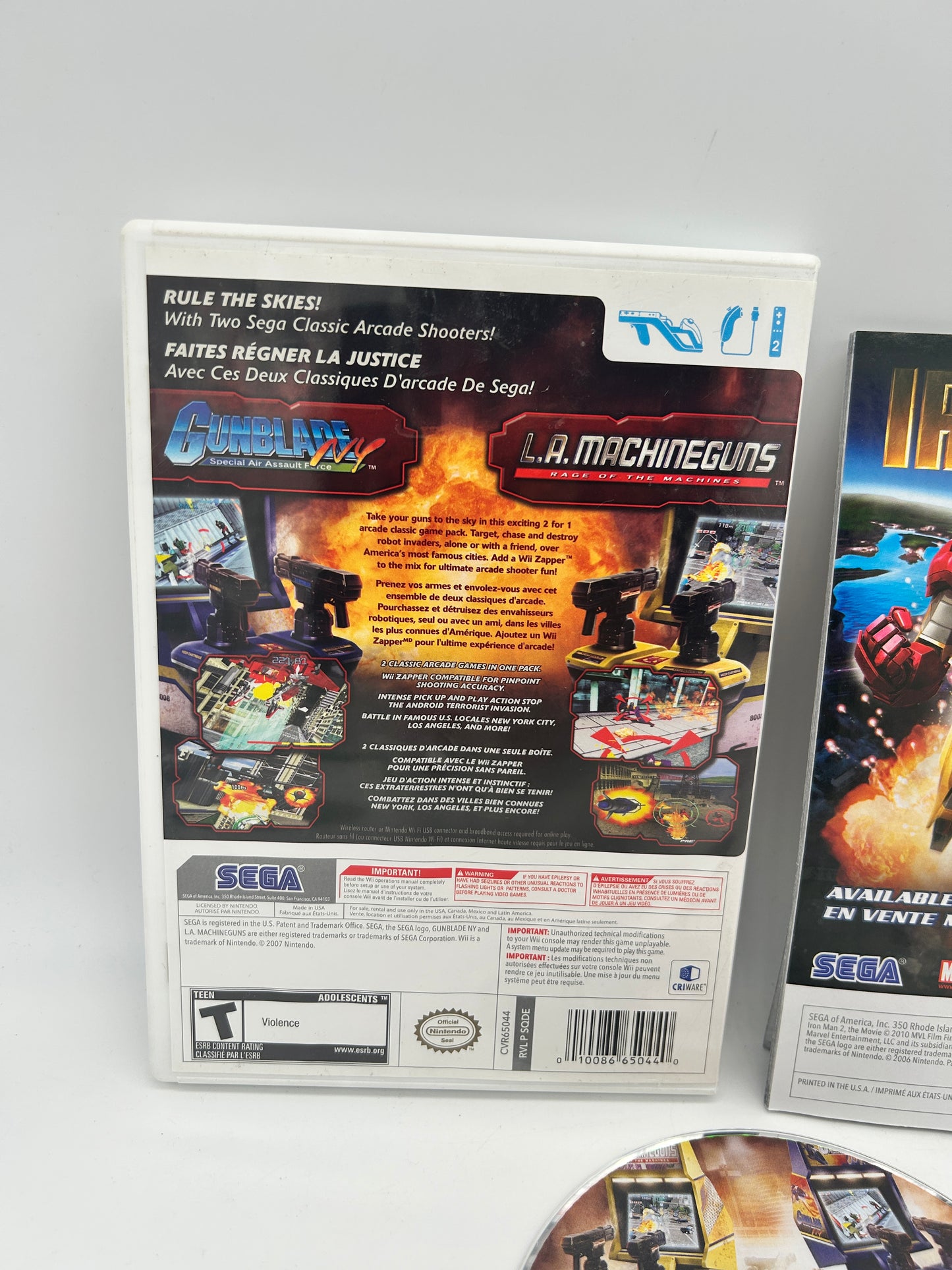 NiNTENDO Wii | GUNBLADE NY &amp; THE MACHiNEGUNS ARCADE HiTS PACK
