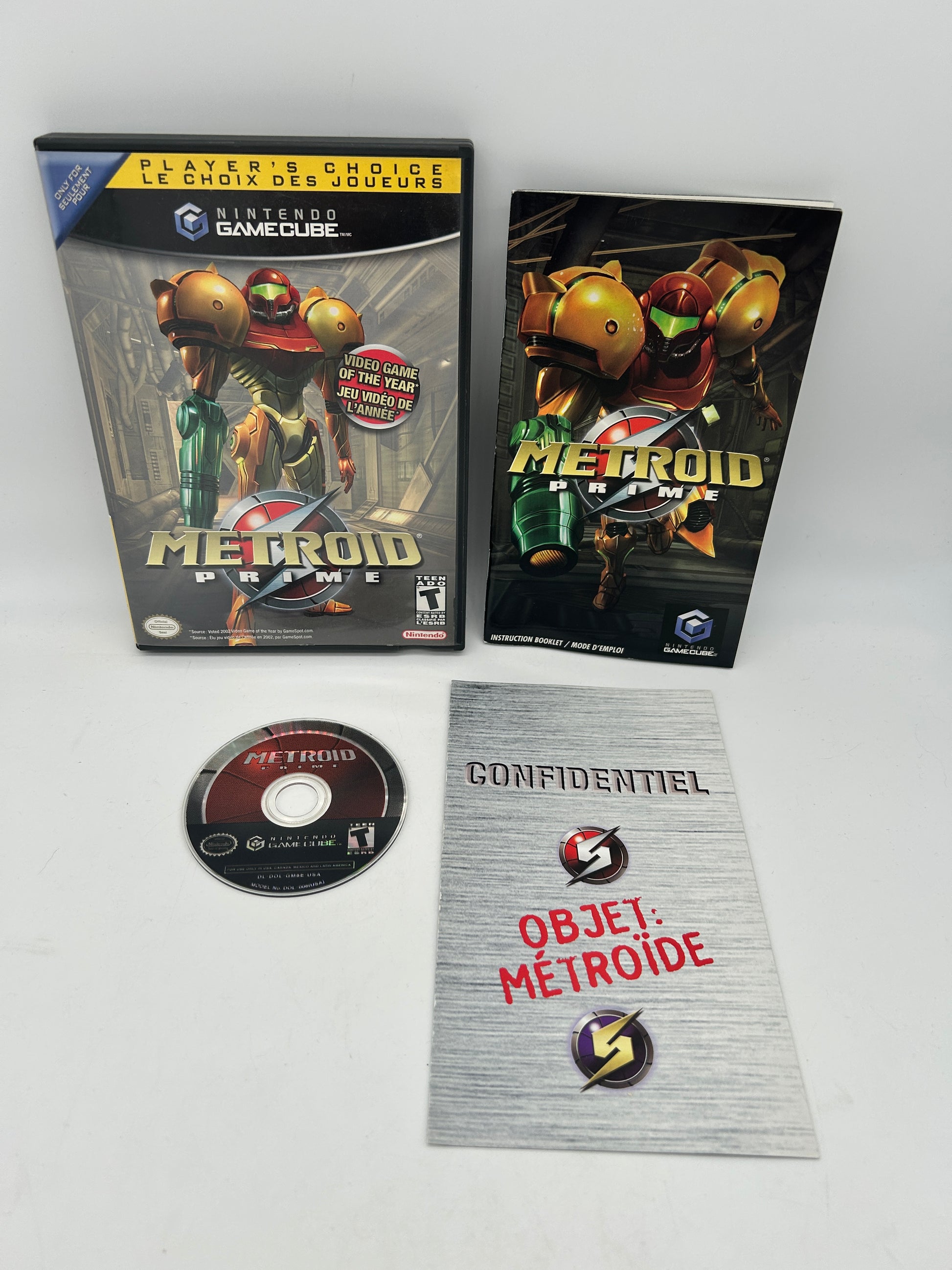 PiXEL-RETRO.COM : NINTENDO GAMECUBE COMPLETE CIB BOX MANUAL GAME NTSC METROID PRIME