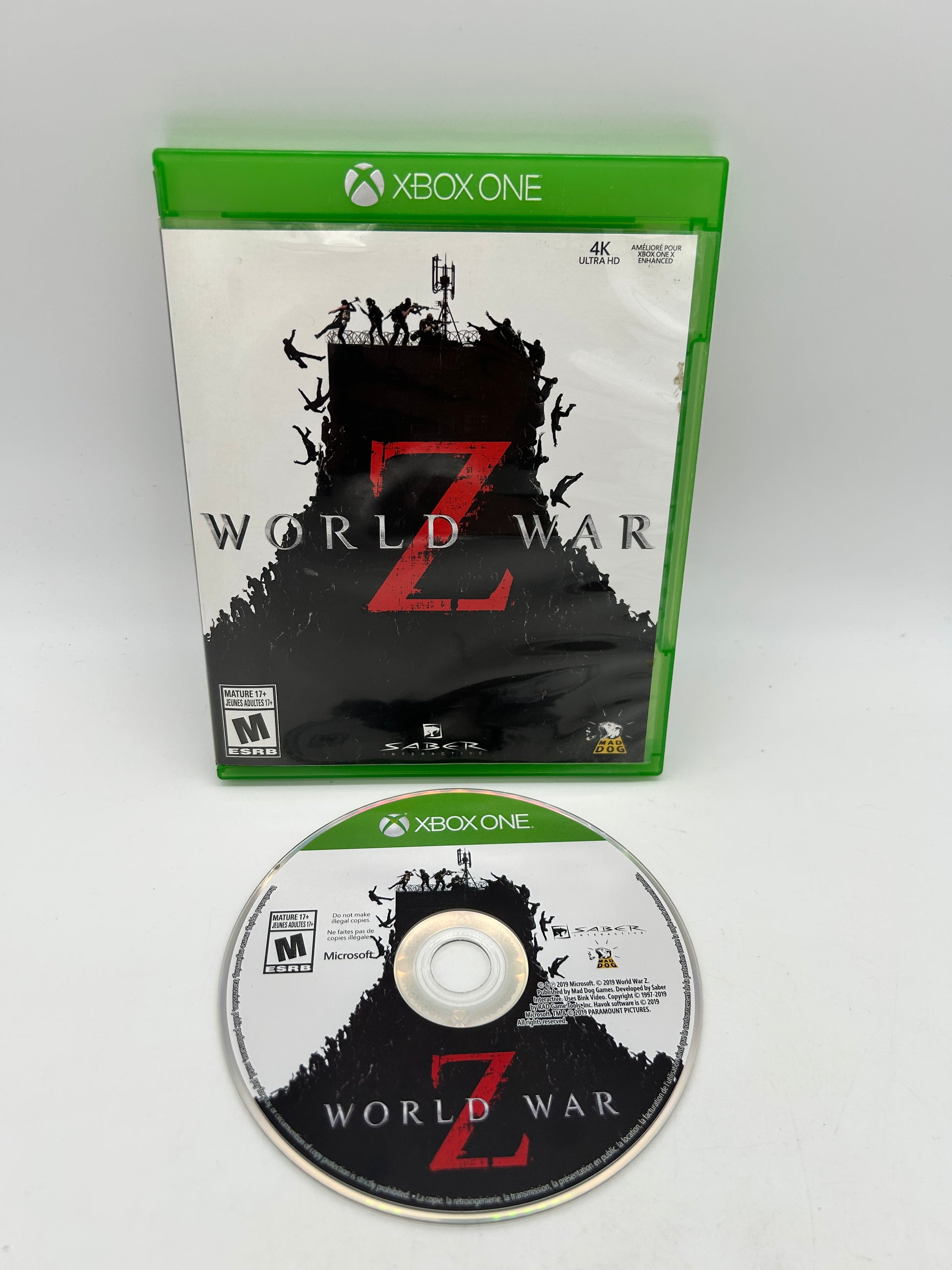 PiXEL-RETRO.COM : MICROSOFT XBOX ONE COMPLETE CIB BOX MANUAL GAME NTSC WORLD WAR Z