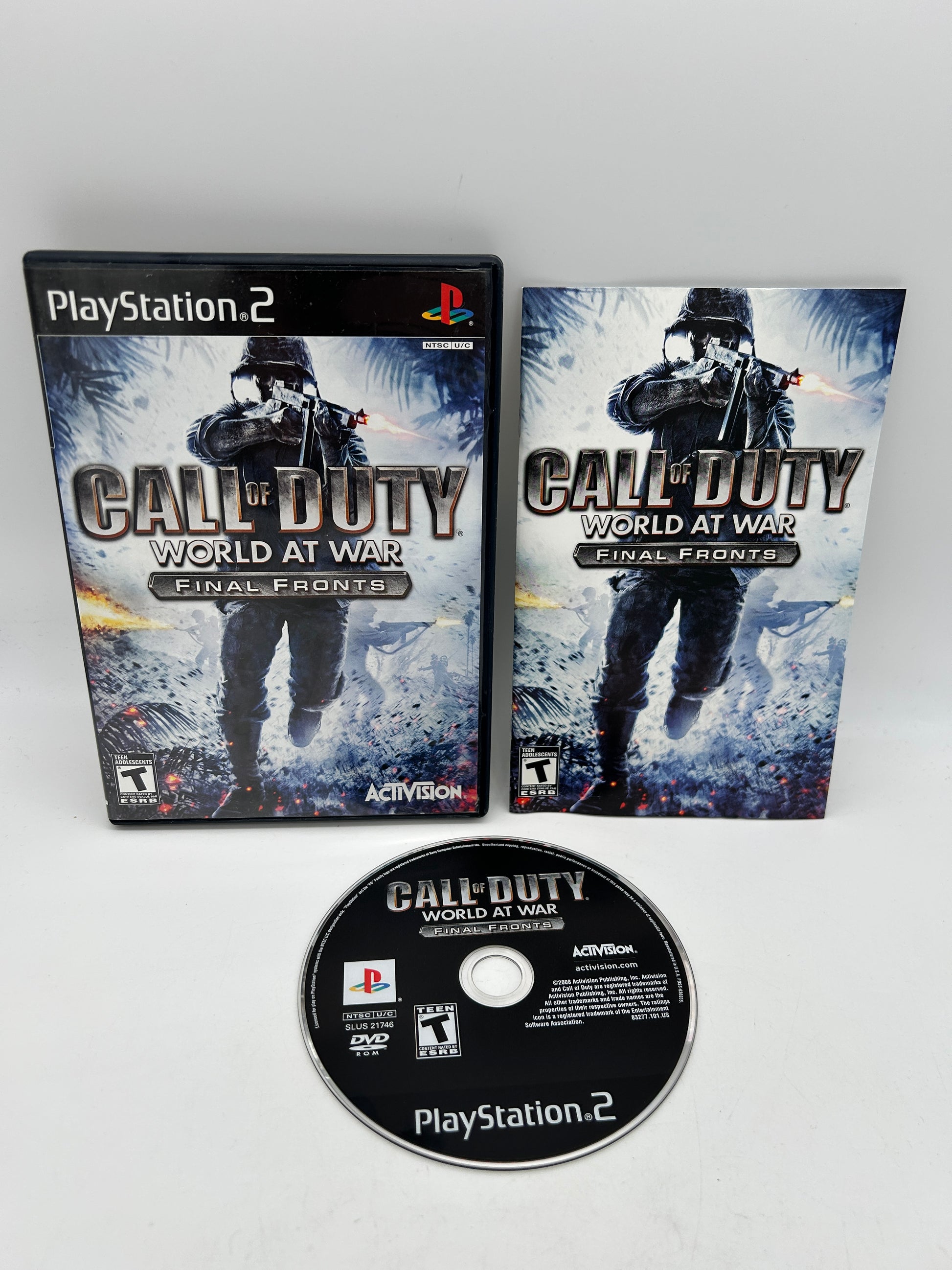 PiXEL-RETRO.COM : SONY PLAYSTATION 2 (PS2) COMPLET CIB BOX MANUAL GAME NTSC CALL OF DUTY WORLD AT WAR FINAL FRONTS