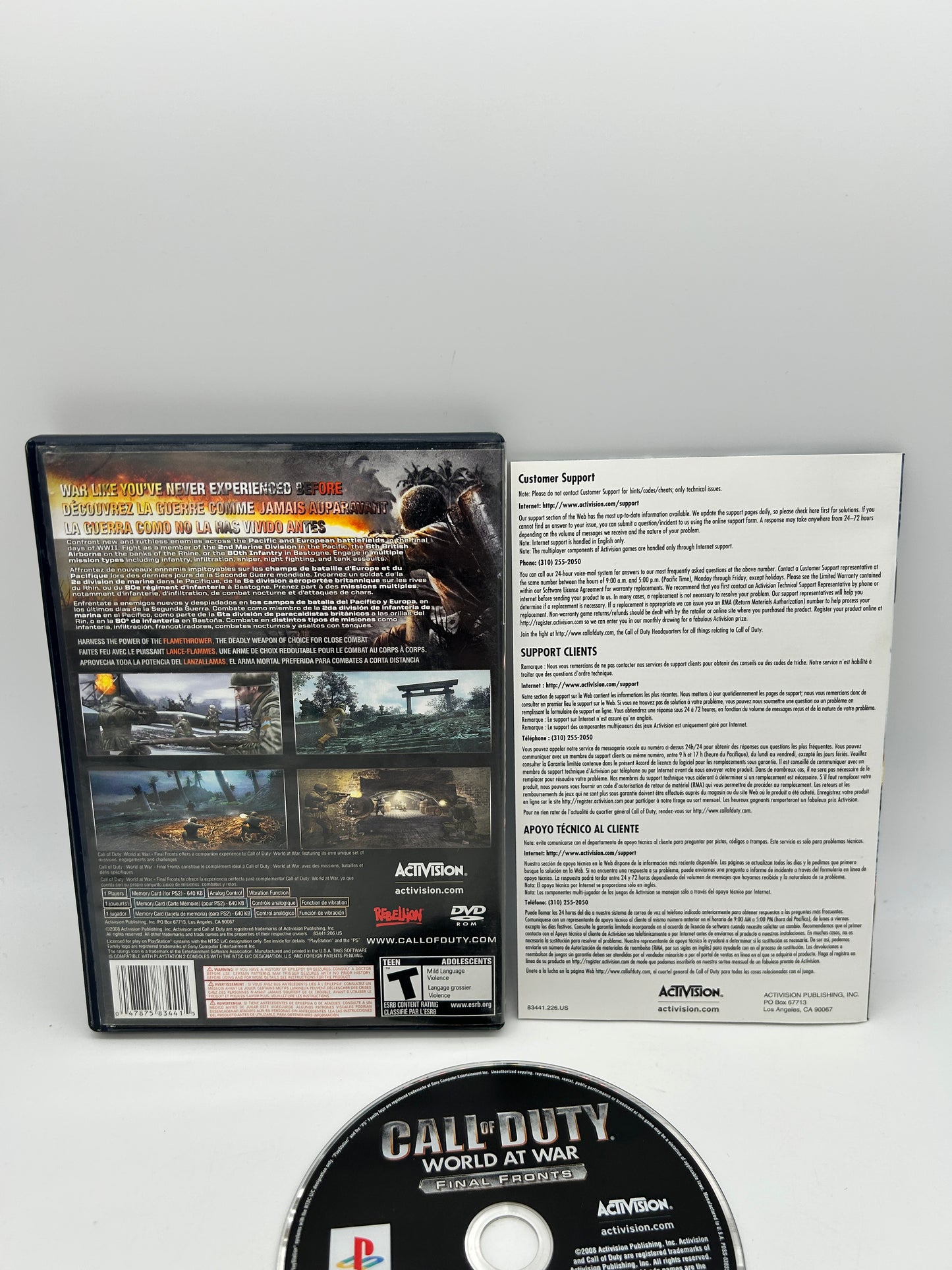 SONY PLAYSTATiON 2 [PS2] | CALL OF DUTY WORLD AT WAR FiNAL FRONTS