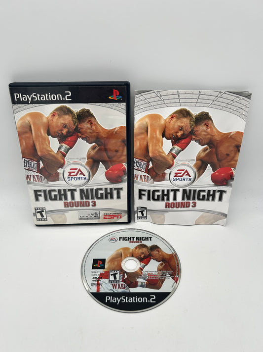 PiXEL-RETRO.COM : SONY PLAYSTATION 2 (PS2) COMPLET CIB BOX MANUAL GAME NTSC FIGHT NIGHT ROUND 3