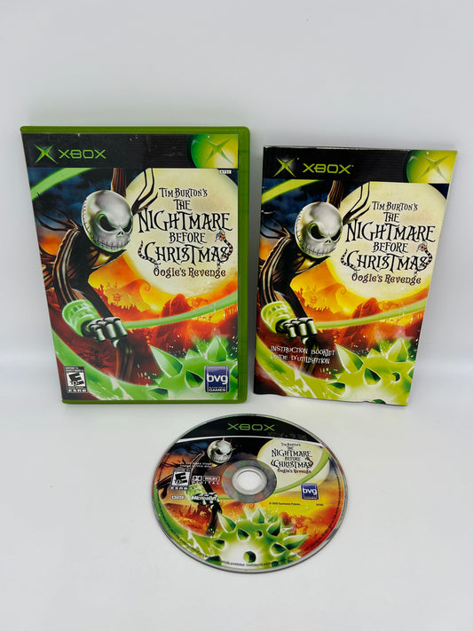 PiXEL-RETRO.COM : MICROSOFT XBOX COMPLETE CIB BOX MANUAL GAME NTSC TIM BURTON'S THE NIGHTMARE BEFORE CHRISTMAS OOGIE'S REVENGE