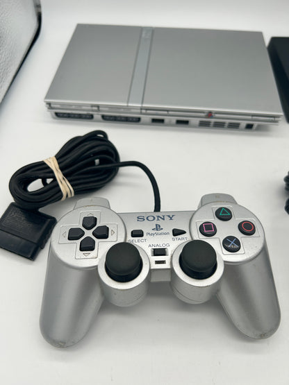 SONY PLAYSTATiON 2 [PS2] CONSOLE | ORiGiNALE THIN SILVER (SILVER PLATiNUM SLiM VERSiON) | SCPH-77001