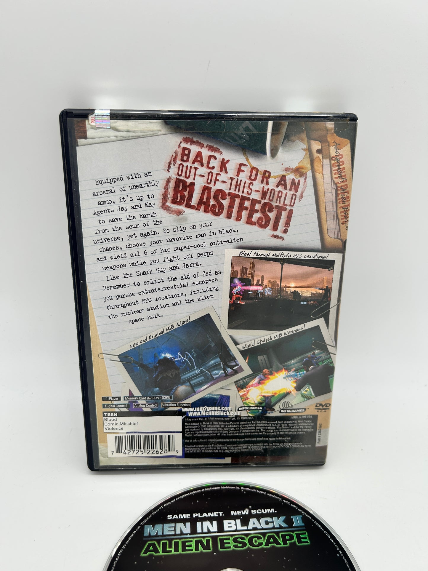 SONY PLAYSTATION 2 [PS2] | MiB MEN IN BLACK II ALIEN ESCAPE