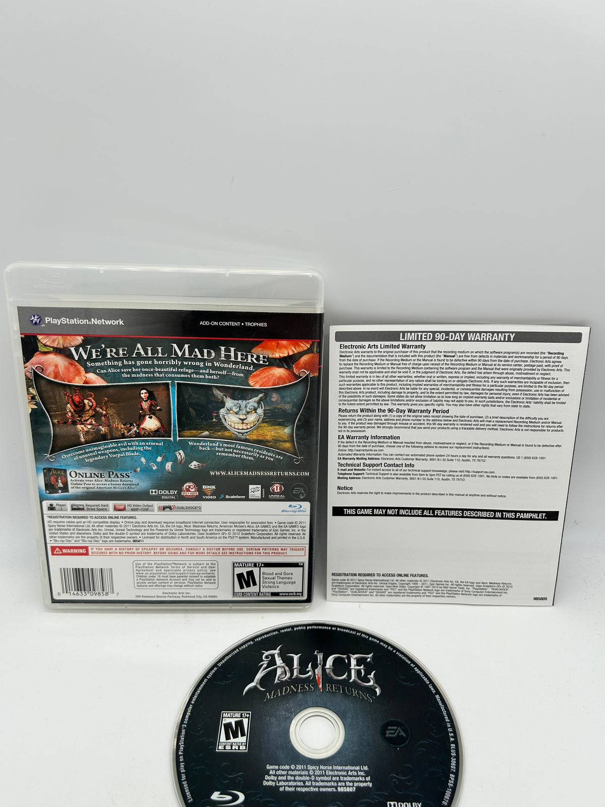 SONY PLAYSTATION 3 [PS3] | ALICE MADNESS RETURNS