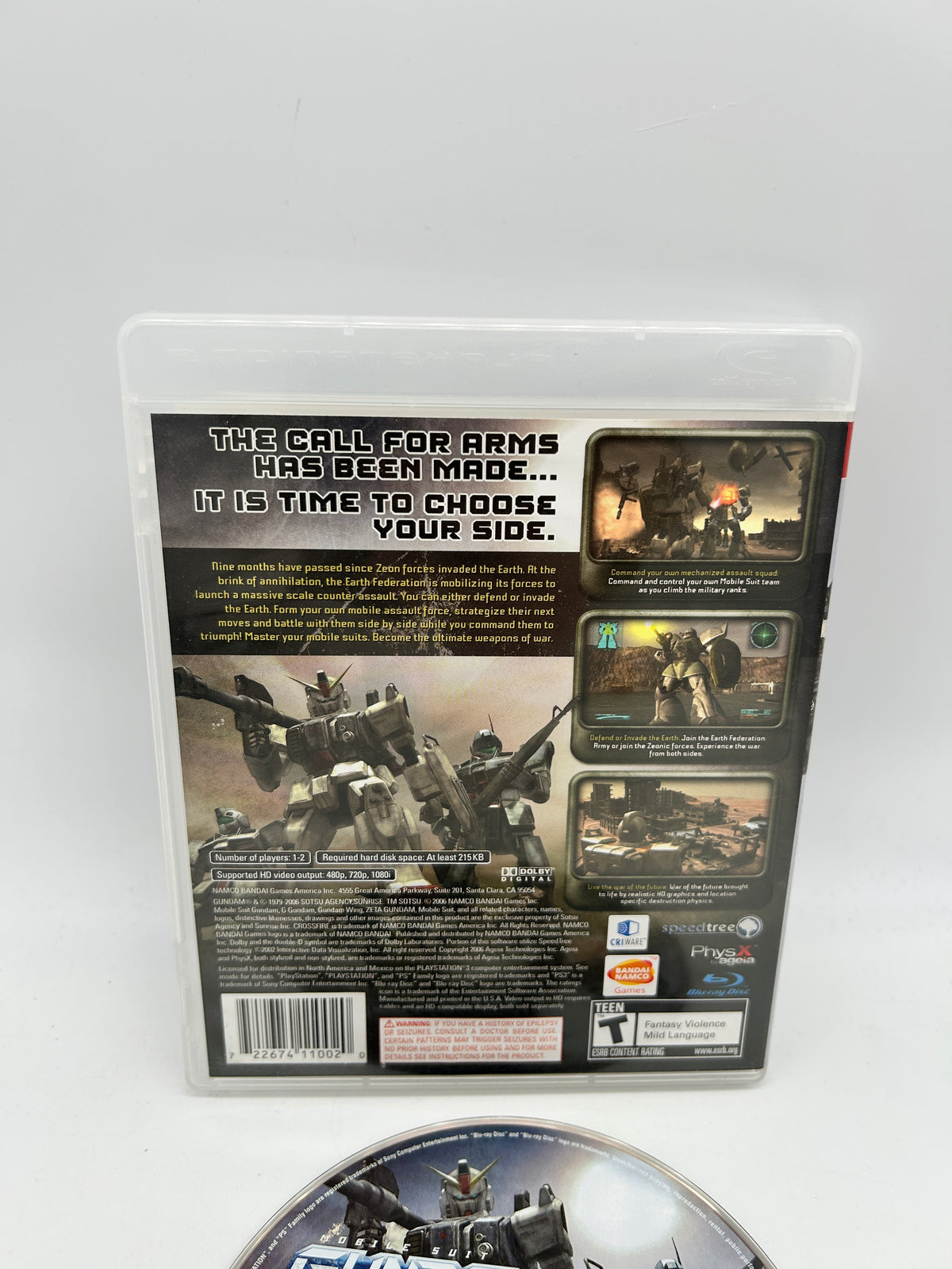 SONY PLAYSTATION 3 [PS3] | MOBILE SUIT GUNDAM CROSSFIRE