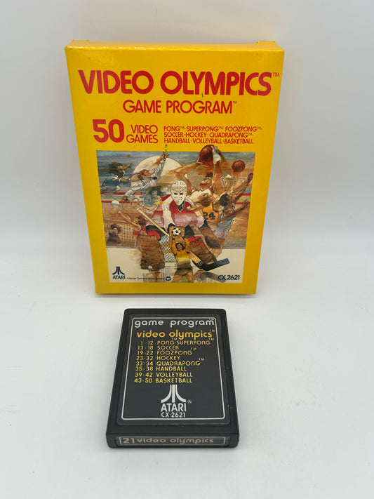 PiXEL-RETRO.COM : ATARI 2600 GAME NTSC 21 VIDEO OLYMPICS TEXT LABEL VERSION
