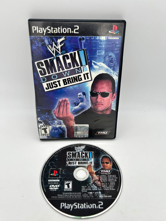 PiXEL-RETRO.COM : SONY PLAYSTATION 2 (PS2) COMPLET CIB BOX MANUAL GAME NTSC WWF SMACKDOWN JUST BRING IT