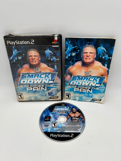 PiXEL-RETRO.COM : SONY PLAYSTATION 2 (PS2) COMPLET CIB BOX MANUAL GAME NTSC WWE SMACKDOWN HERE COMES THE PAIN