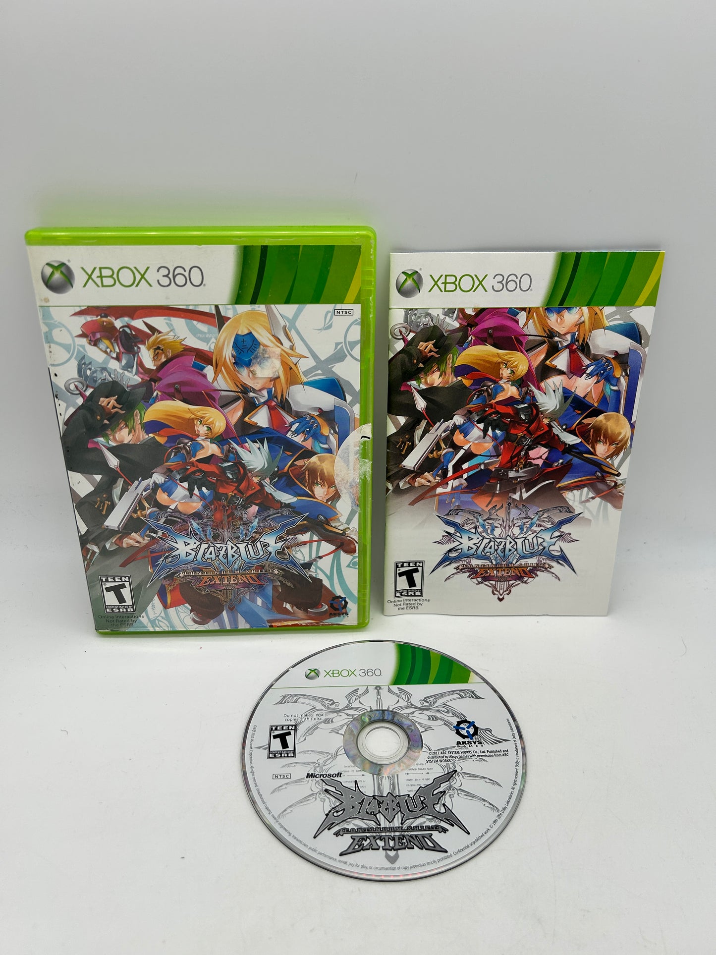 PiXEL-RETRO.COM : MICROSOFT XBOX 360 COMPLETE CIB BOX MANUAL GAME NTSC BLAZBLUE CONTINUUM SHIFT EXTEND