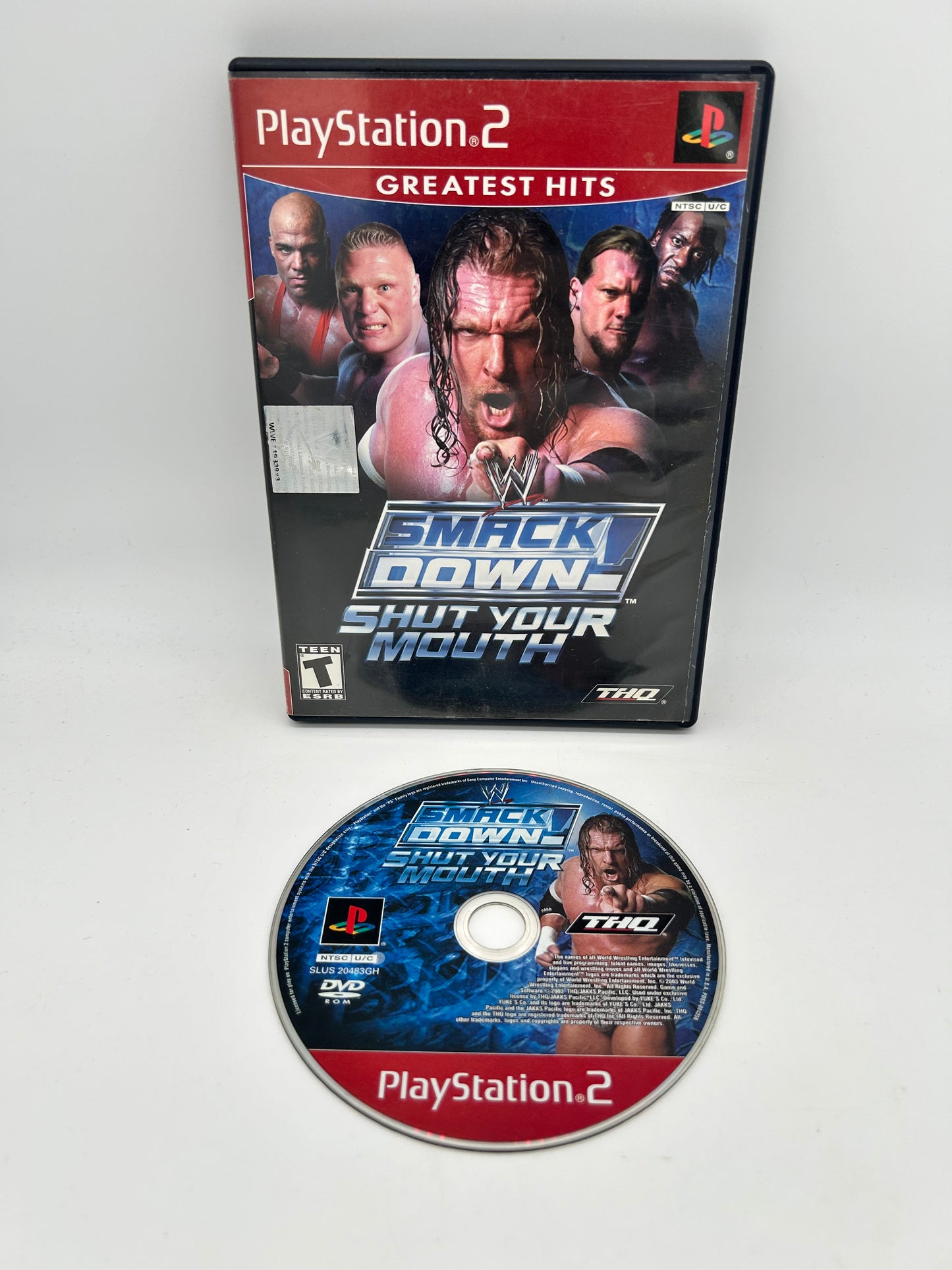 PiXEL-RETRO.COM : SONY PLAYSTATION 2 (PS2) COMPLET CIB BOX MANUAL GAME NTSC WWE SMACKDOWN SHUT YOUR MOUTH