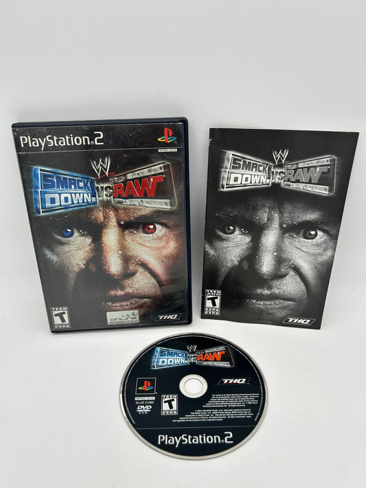 PiXEL-RETRO.COM : SONY PLAYSTATION 2 (PS2) COMPLET CIB BOX MANUAL GAME NTSC SMACKDOWN VS RAW