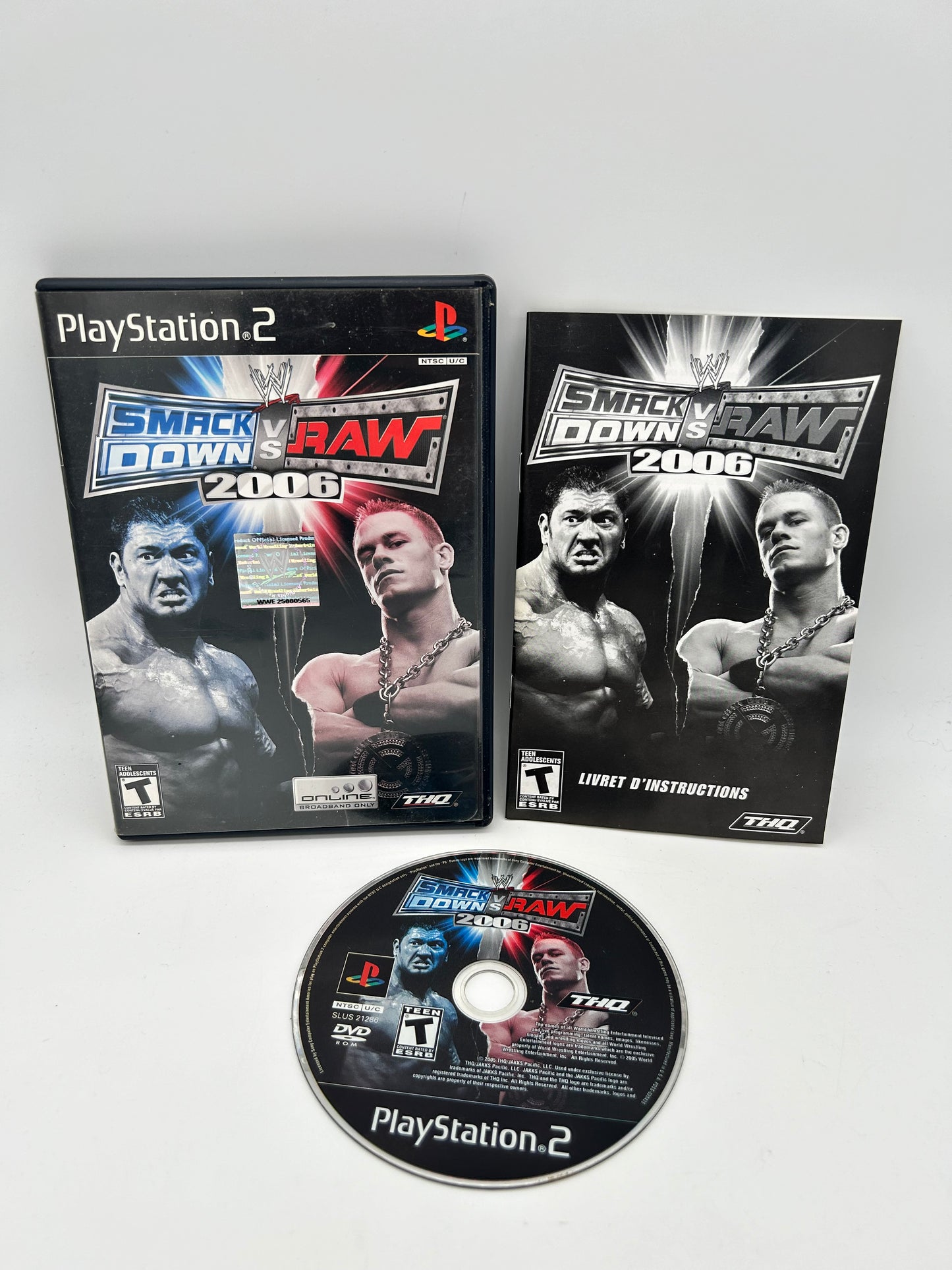 PiXEL-RETRO.COM : SONY PLAYSTATION 2 (PS2) COMPLET CIB BOX MANUAL GAME NTSC SMACKDOWN VS RAW 2006