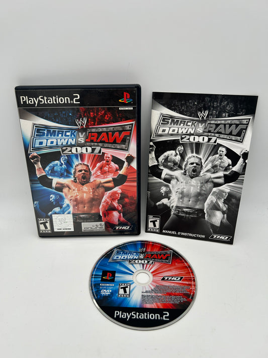 PiXEL-RETRO.COM : SONY PLAYSTATION 2 (PS2) COMPLET CIB BOX MANUAL GAME NTSC SMACKDOWN VS RAW 2007