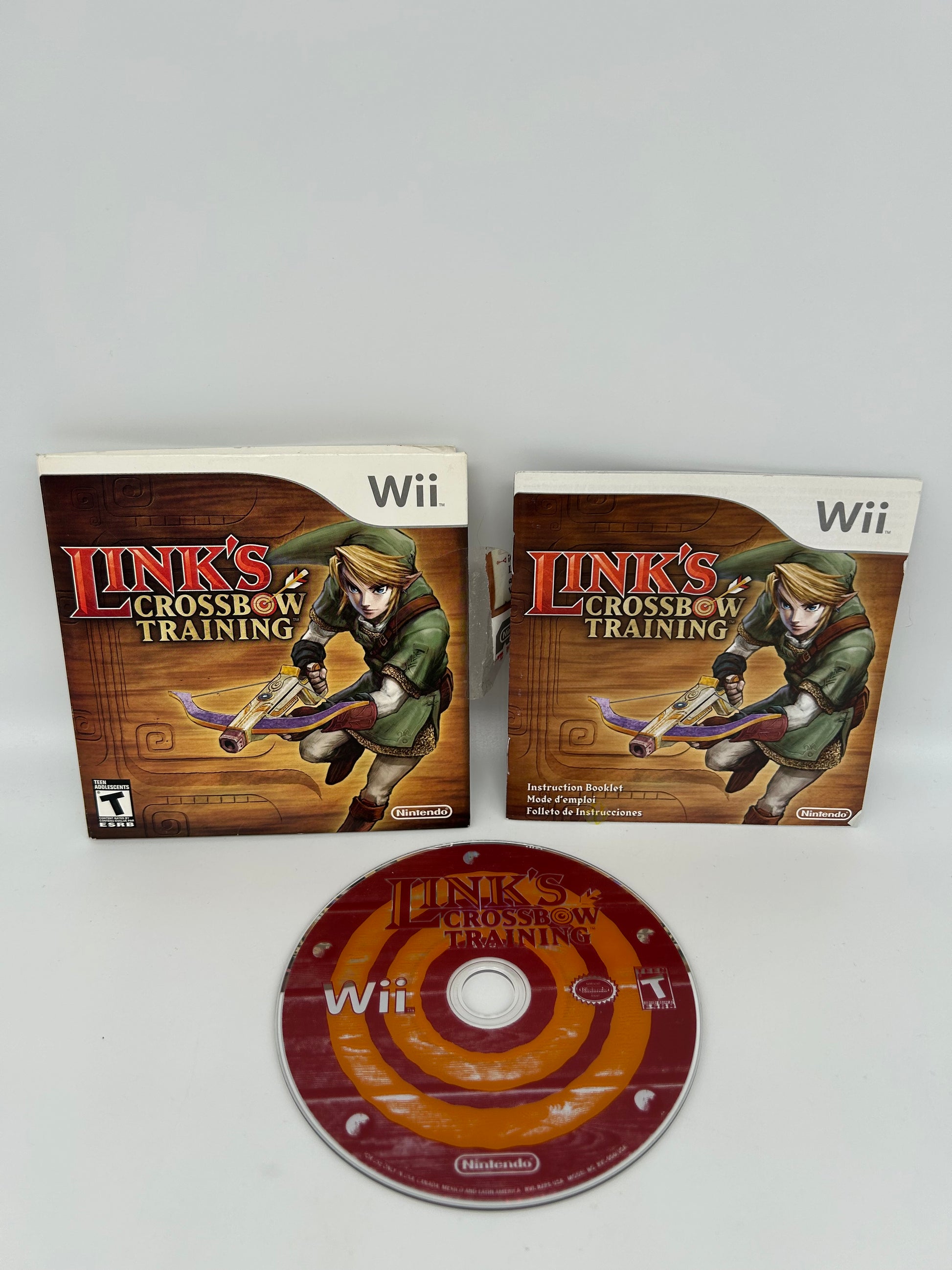 PiXEL-RETRO.COM : NINTENDO WII COMPLET CIB BOX MANUAL GAME NTSC LINK'S CROSSBOW TRAINING