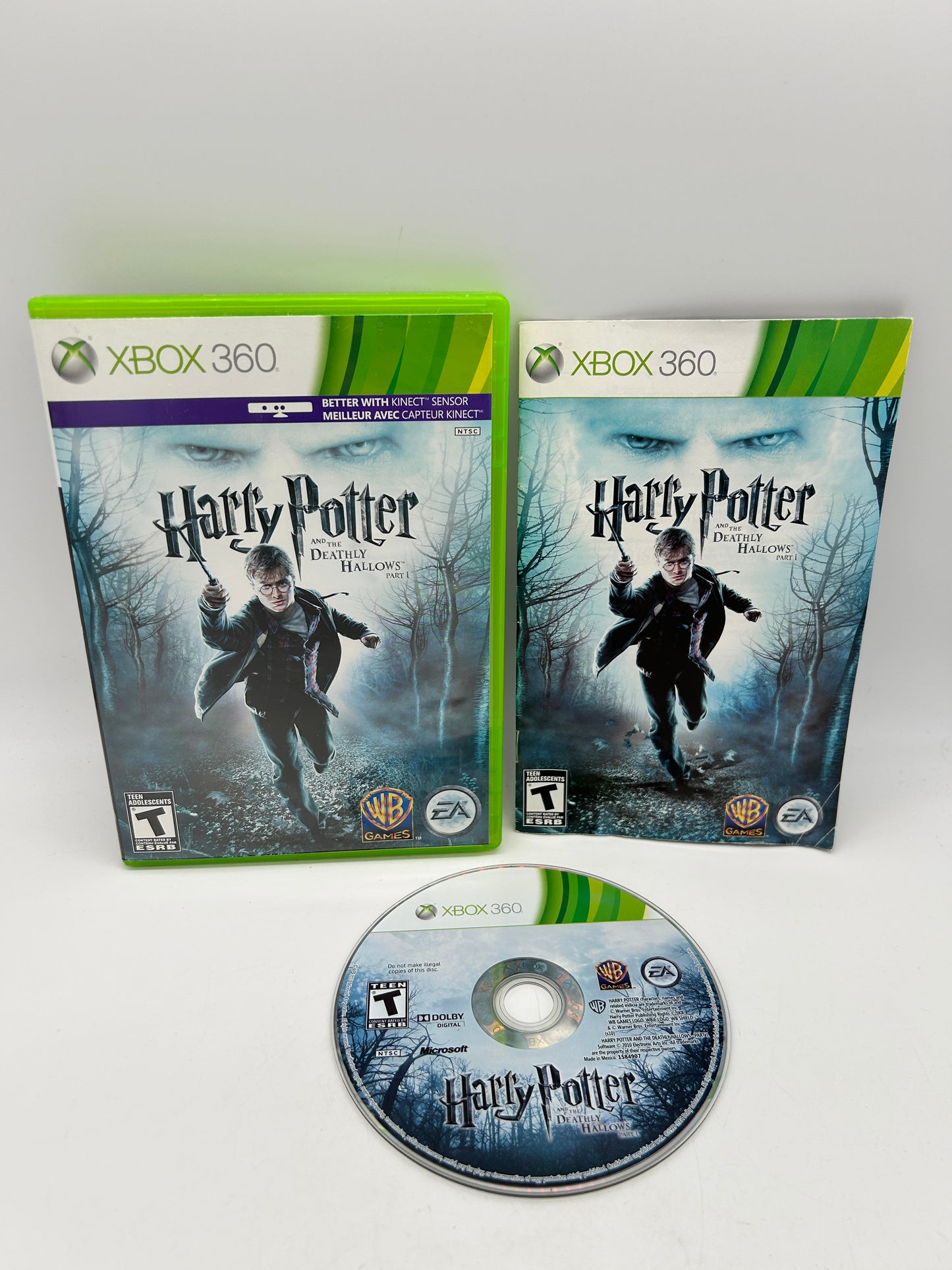 PiXEL-RETRO.COM : MICROSOFT XBOX 360 COMPLETE CIB BOX MANUAL GAME NTSC HARRY POTTER AND THE DEATHLY HALLOWS PART 1