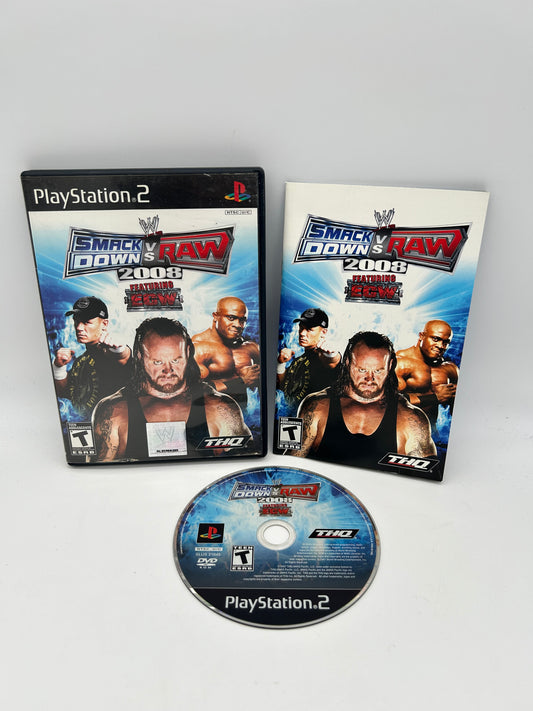 PiXEL-RETRO.COM : SONY PLAYSTATION 2 (PS2) COMPLET CIB BOX MANUAL GAME NTSC SMACKDOWN VS RAW 2008