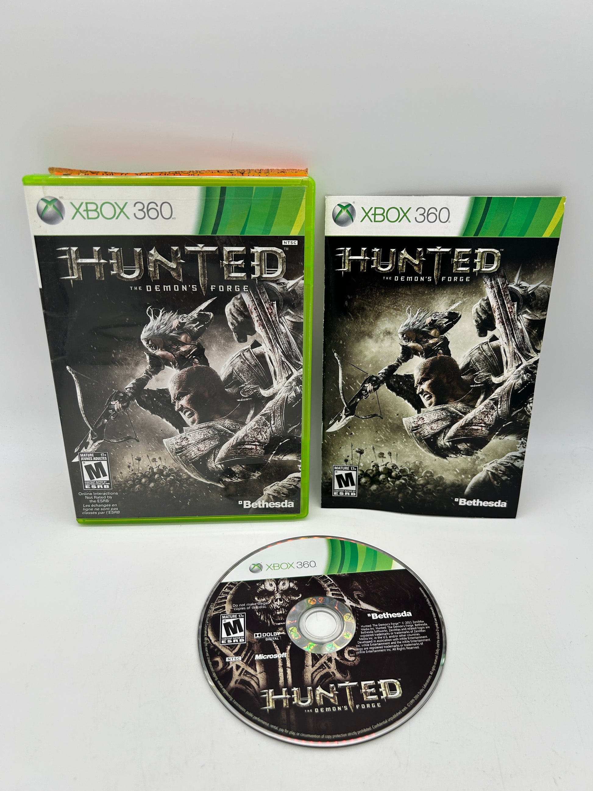 PiXEL-RETRO.COM : MICROSOFT XBOX 360 COMPLETE CIB BOX MANUAL GAME NTSC HUNTED THE DEMON'S FORGE