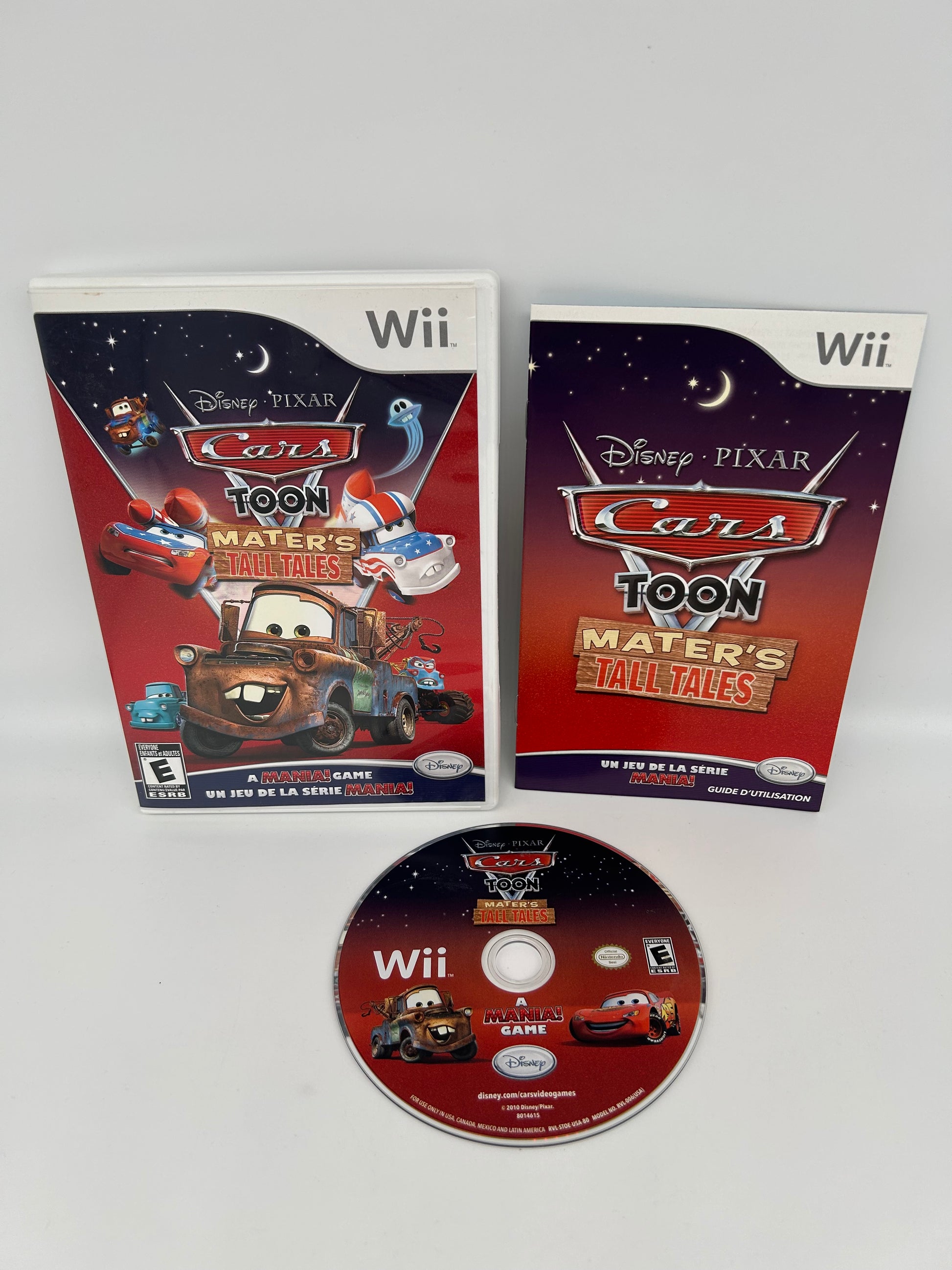 PiXEL-RETRO.COM : NINTENDO WII COMPLET CIB BOX MANUAL GAME NTSC CARS TOON MATERS TALL TALES