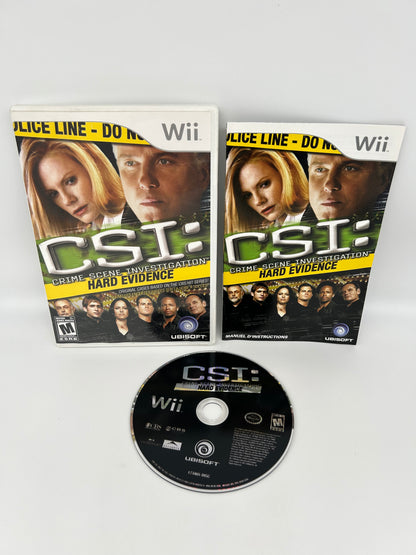 PiXEL-RETRO.COM : NINTENDO WII COMPLET CIB BOX MANUAL GAME NTSC CSI CRIME SCENE INVESTIGATION HARD EVIDENCE