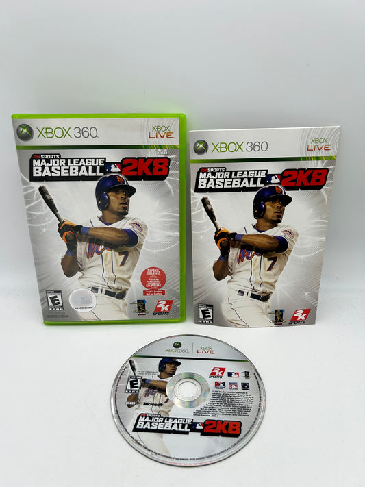 PiXEL-RETRO.COM : MICROSOFT XBOX 360 COMPLETE CIB BOX MANUAL GAME NTSC MAJOR LEAGUE BASEBALL 2K8