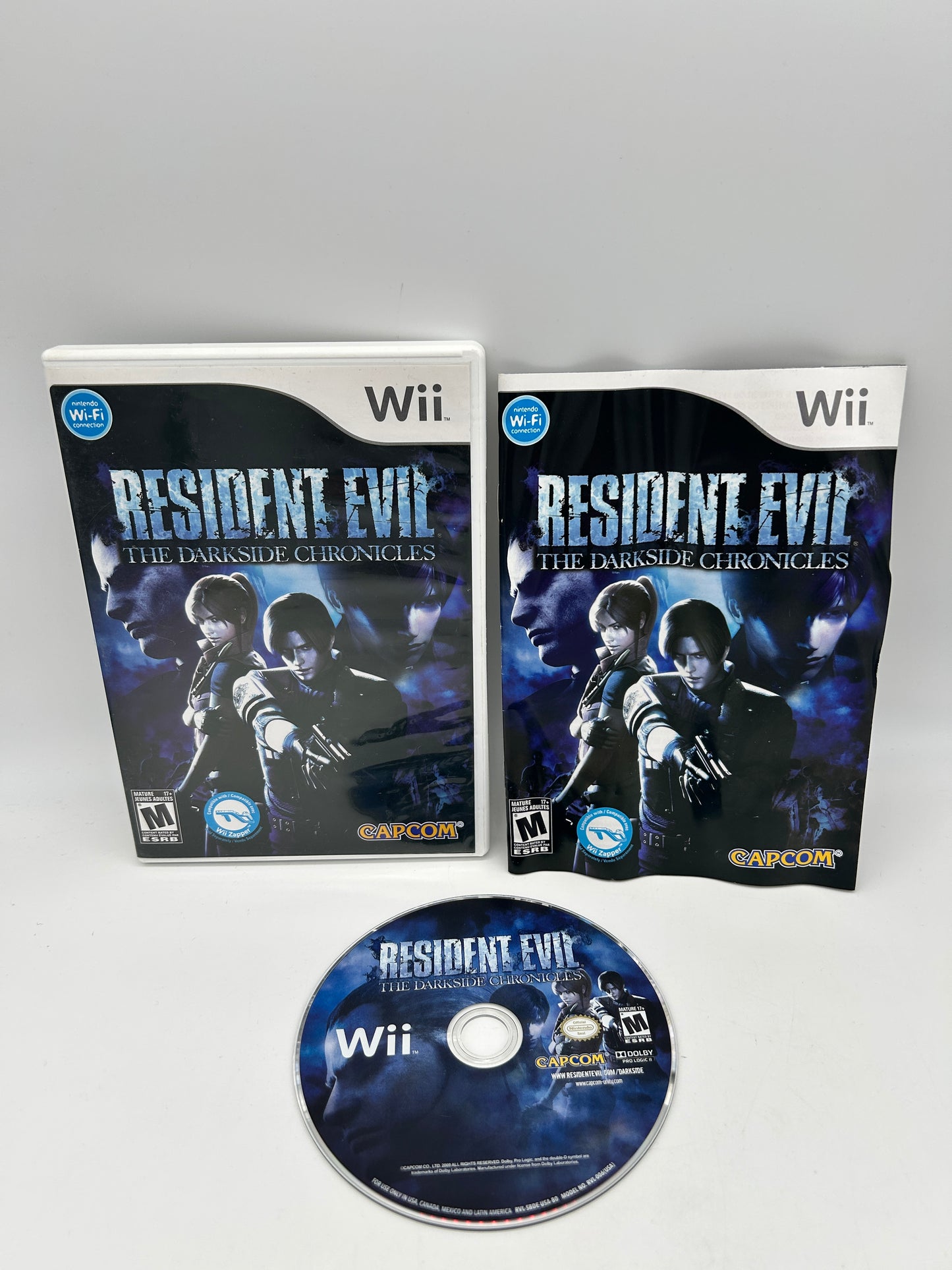 PiXEL-RETRO.COM : NINTENDO WII COMPLET CIB BOX MANUAL GAME NTSC RESIDENT EVIL THE DARKSIDE CHRONICLES