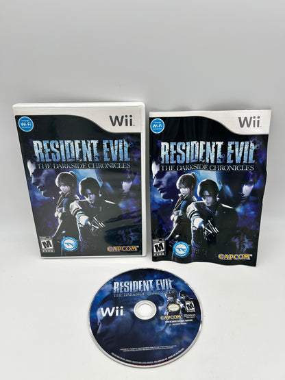 PiXEL-RETRO.COM : NINTENDO WII COMPLET CIB BOX MANUAL GAME NTSC RESIDENT EVIL THE DARKSIDE CHRONICLES