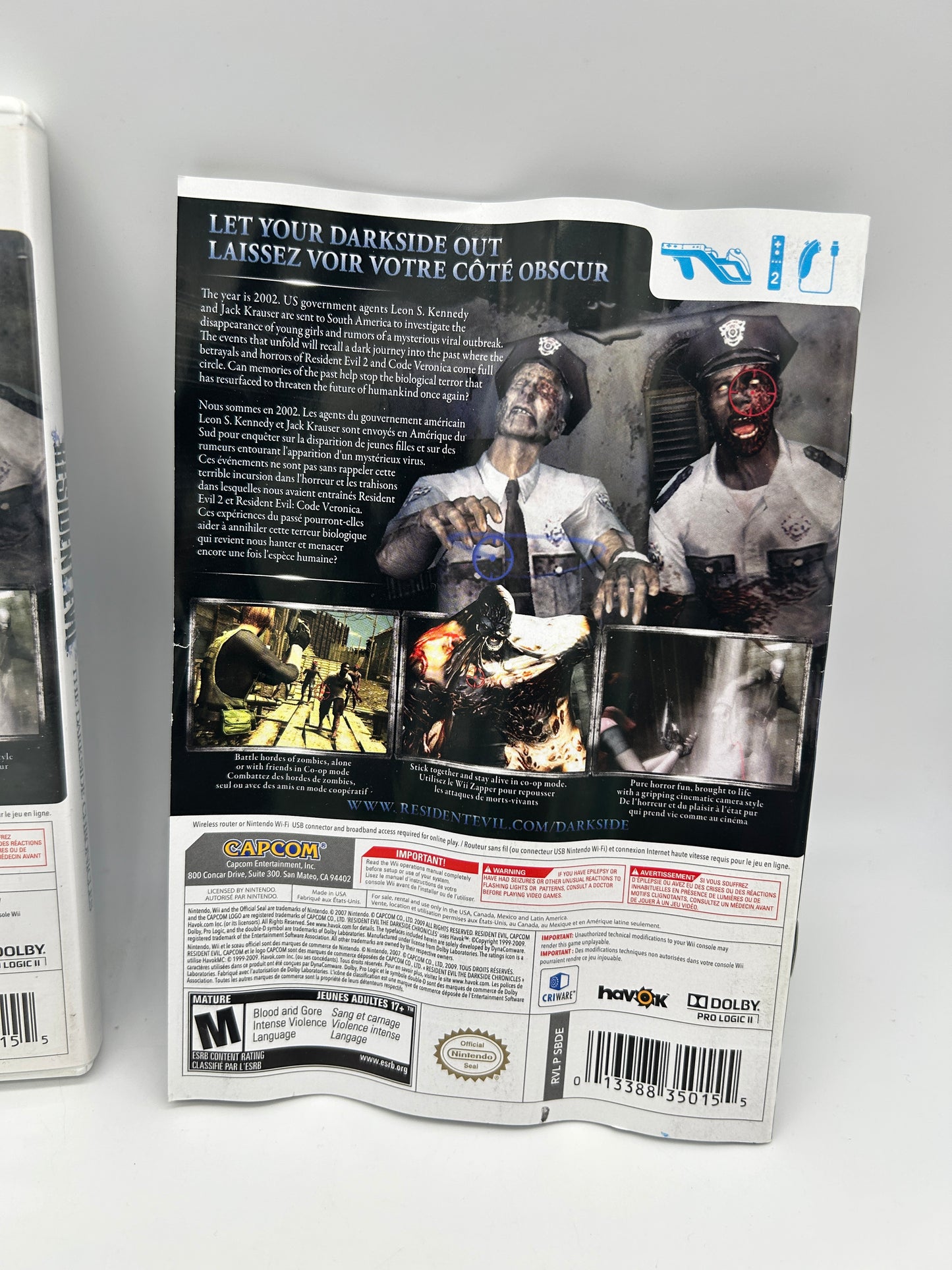 NiNTENDO Wii | RESiDENT EViL THE DARKSiDE CHRONiCLES
