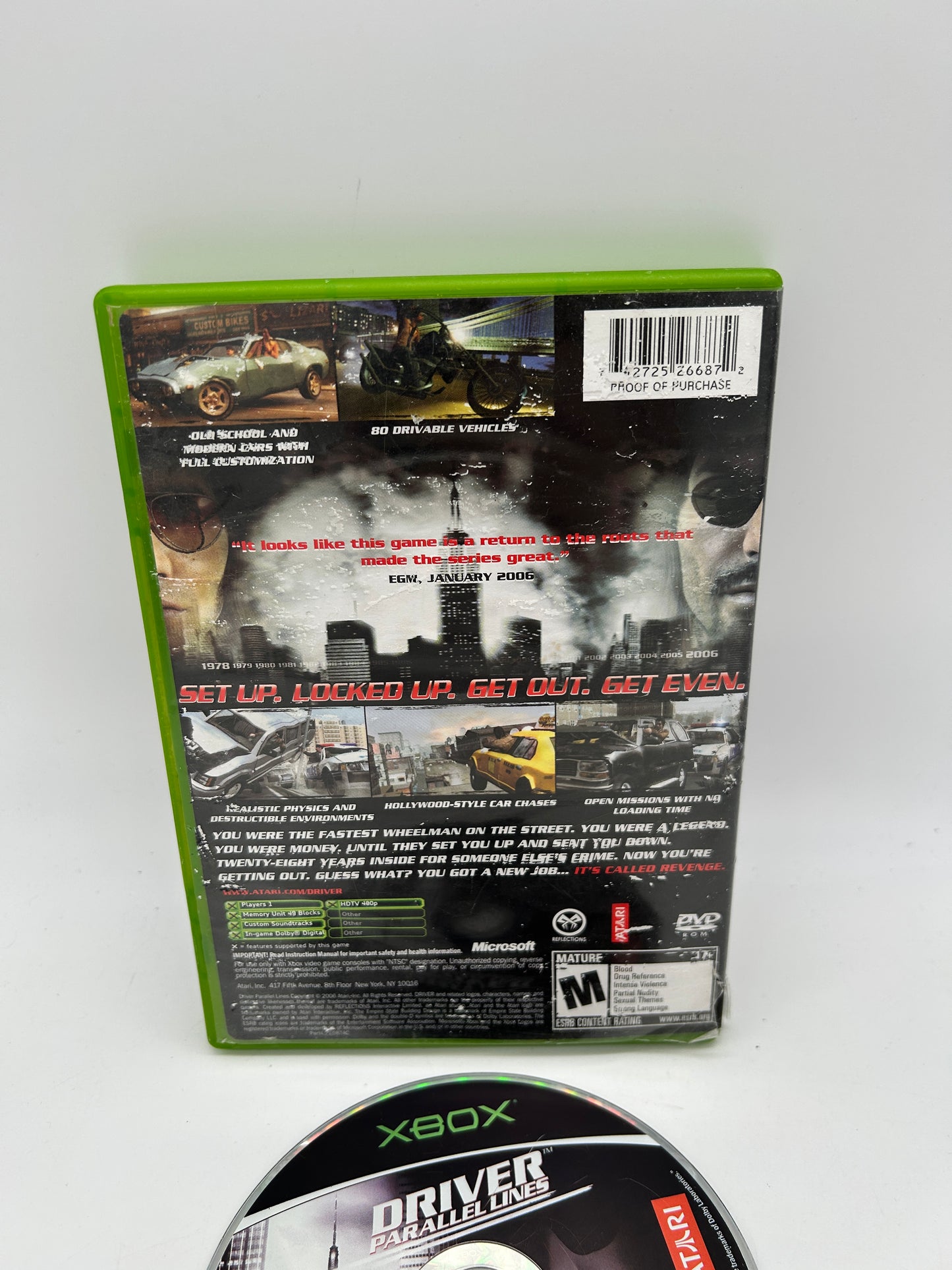 MiCROSOFT XBOX ORiGiNAL | DRiVER PARALLEL LiNES