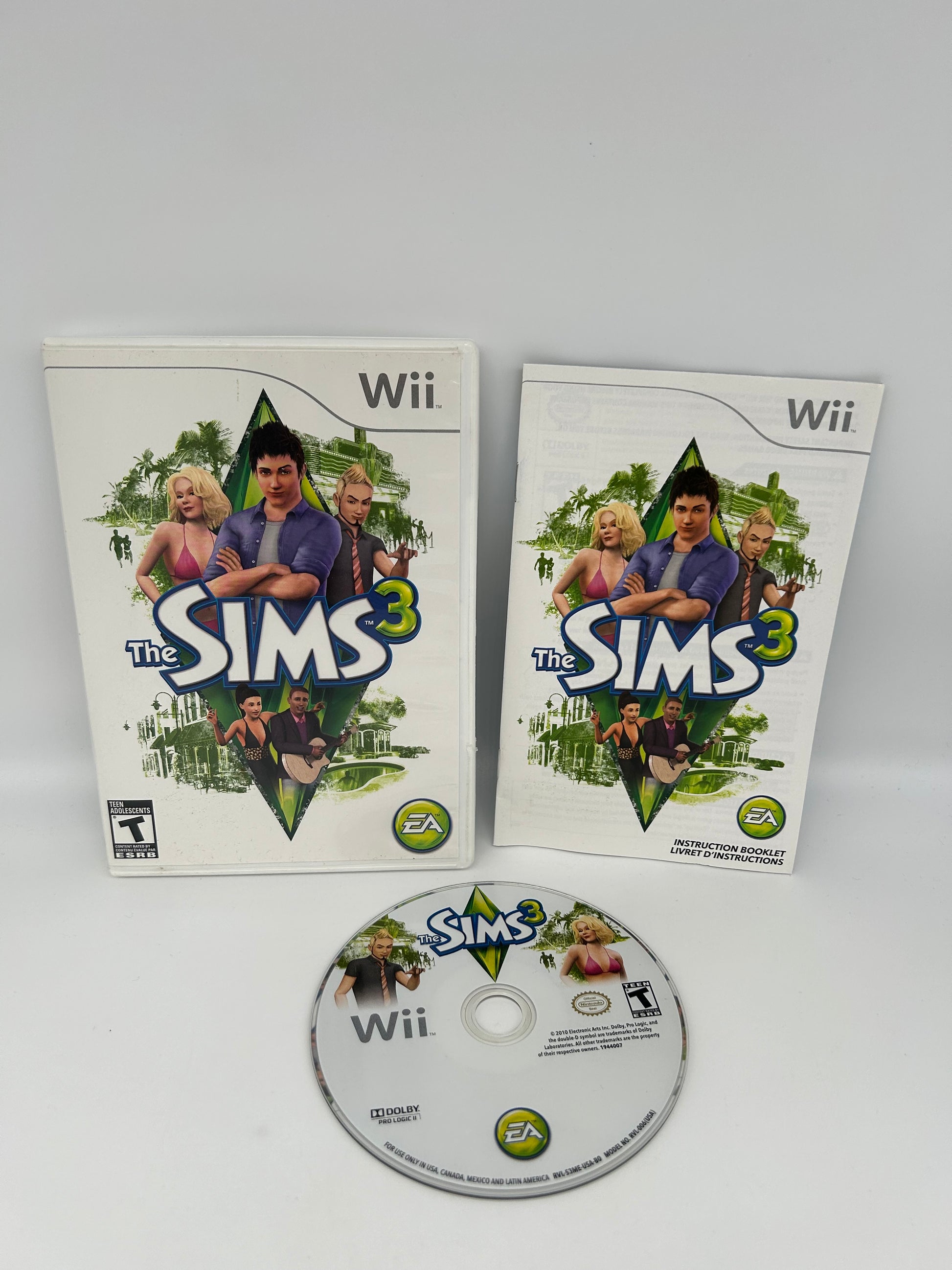 PiXEL-RETRO.COM : NINTENDO WII COMPLET CIB BOX MANUAL GAME NTSC THE SIMS 3