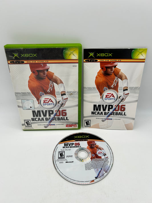 PiXEL-RETRO.COM : MICROSOFT XBOX COMPLETE CIB BOX MANUAL GAME NTSC MVP 06 NCAA BASEBALL