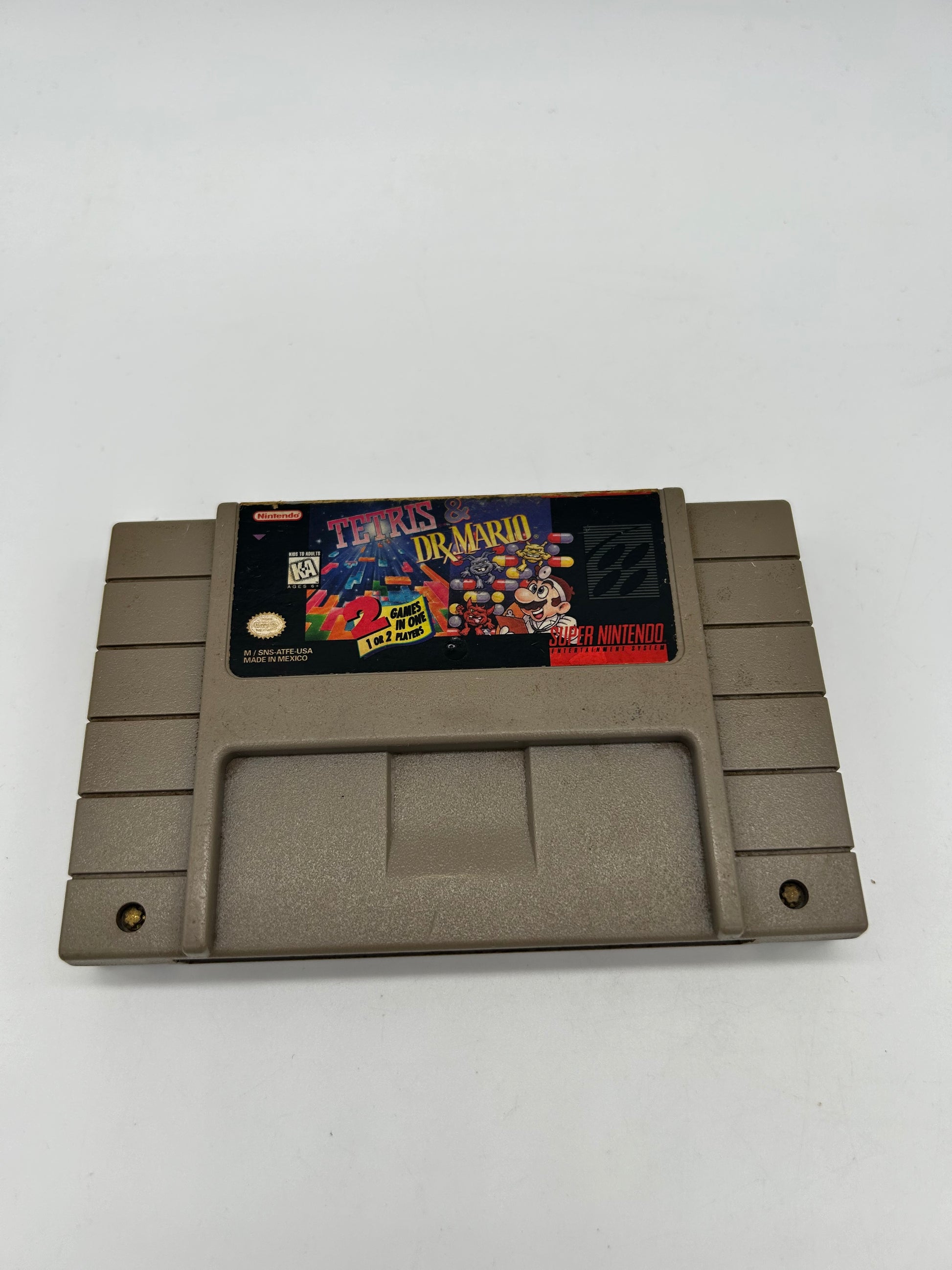 PiXEL-RETRO.COM : SUPER NINTENDO NES (SNES) GAME NTSC TETRIS AND DR MARIO