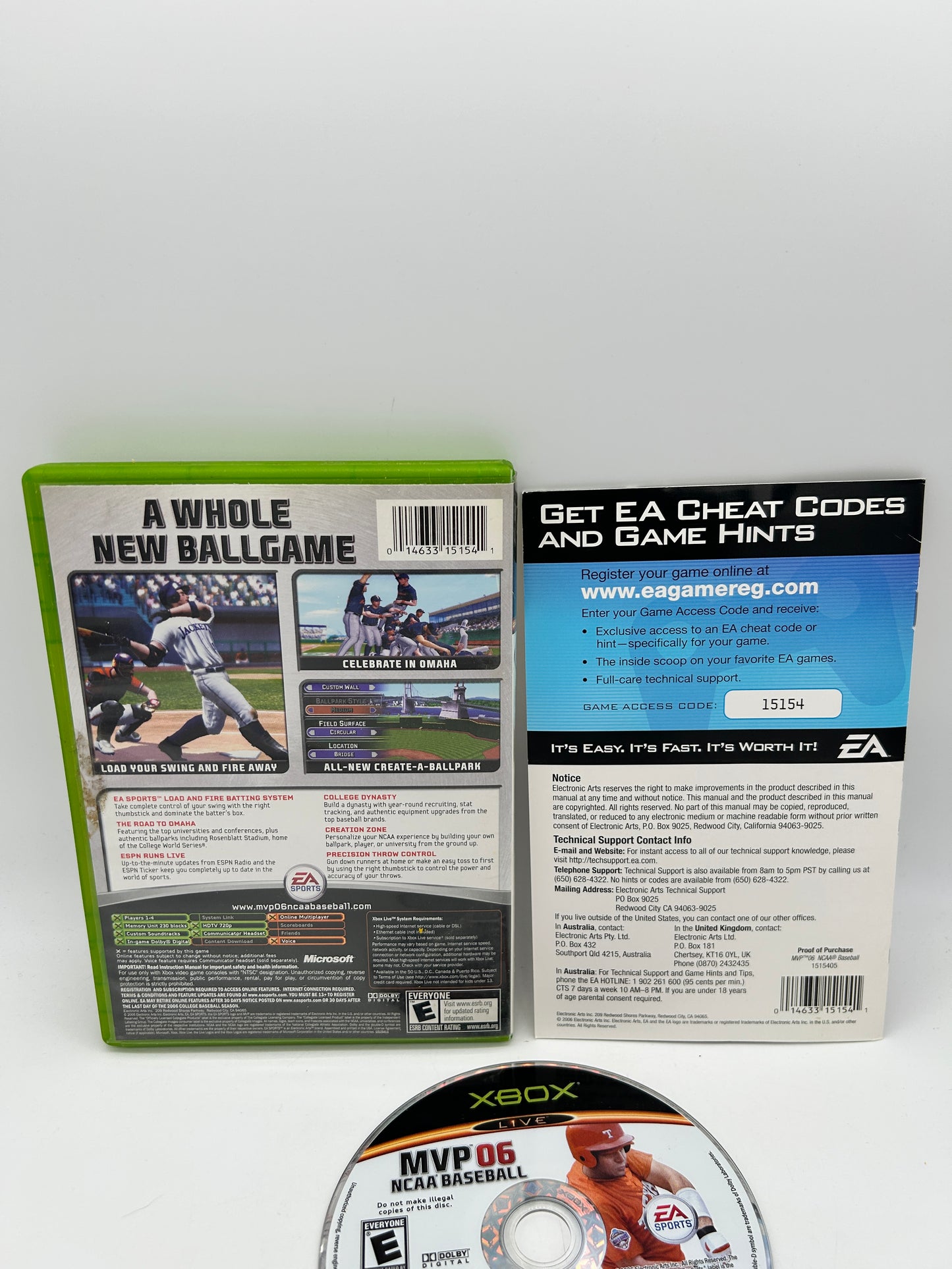 MICROSOFT XBOX ORIGINAL | MVP 06 NCAA BASEBALL