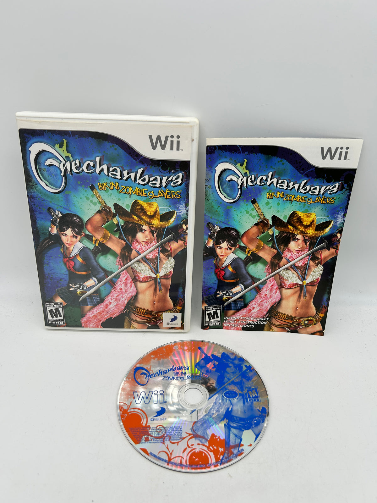 PiXEL-RETRO.COM : NINTENDO WII COMPLET CIB BOX MANUAL GAME NTSC ONECHANBARA BIKINI ZOMBIE SLAYERS