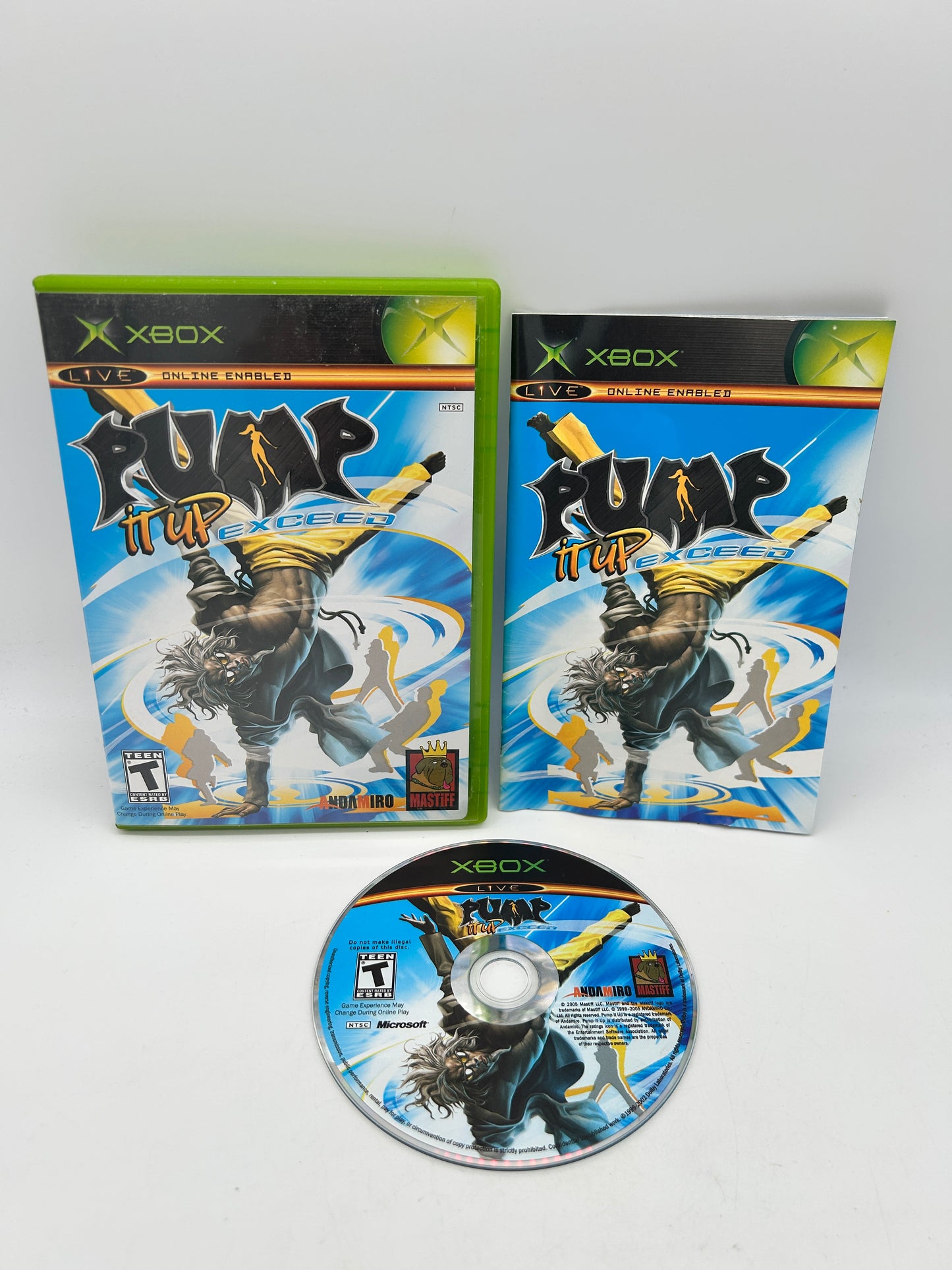 PiXEL-RETRO.COM : MICROSOFT XBOX COMPLETE CIB BOX MANUAL GAME NTSC PUMP IT UP EXCEED