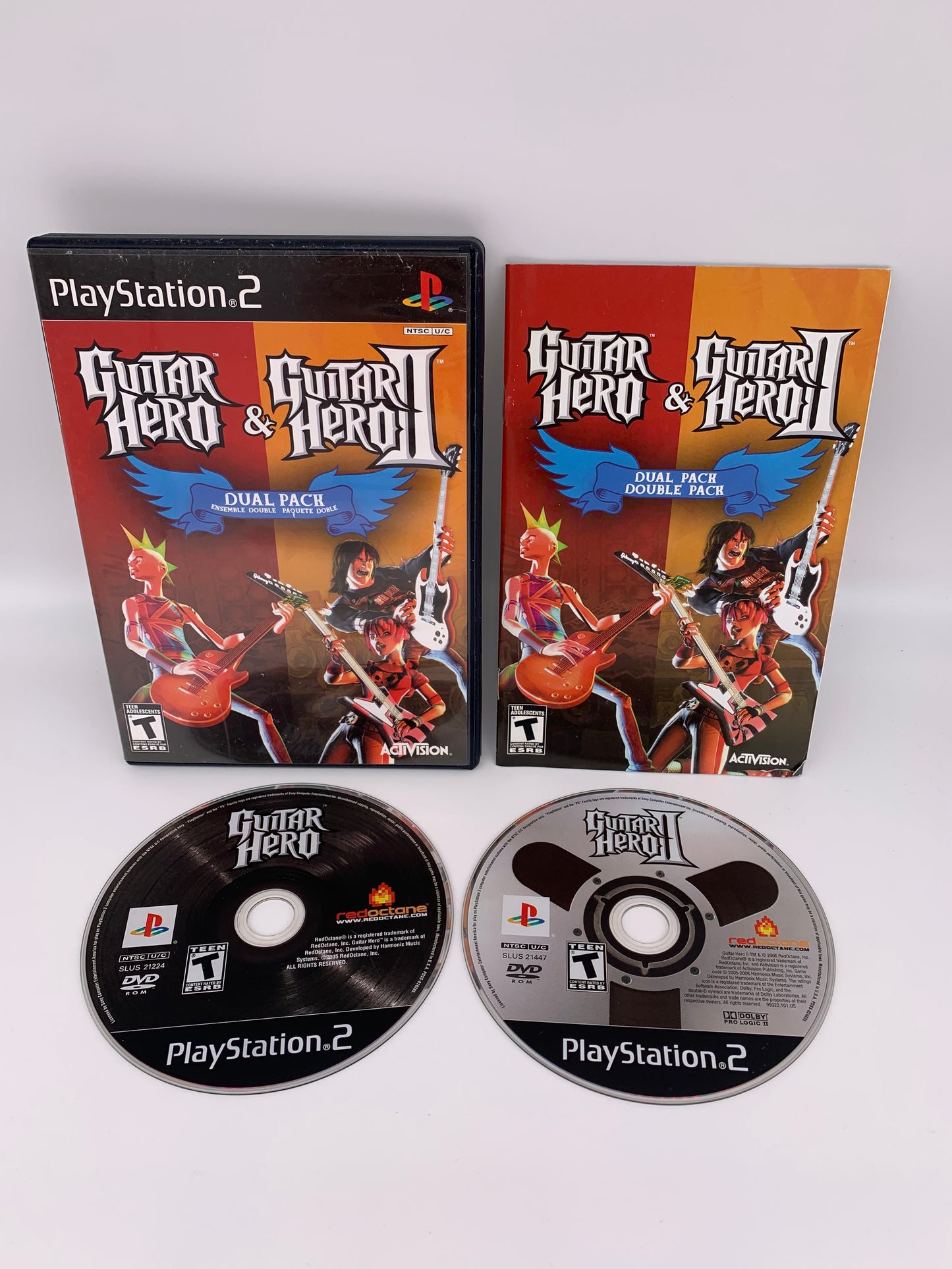 PiXEL-RETRO.COM : SONY PLAYSTATION 2 (PS2) COMPLET CIB BOX MANUAL GAME NTSC GUITAR HERO II DUAL PACK