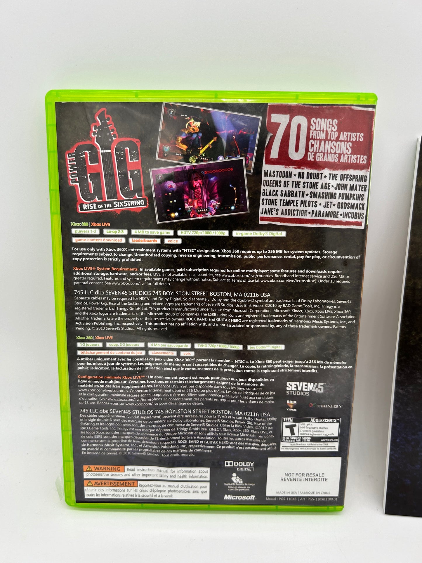 MiCROSOFT XBOX 360 | POWER GiG RiSE OF THE SiXSTRiNG