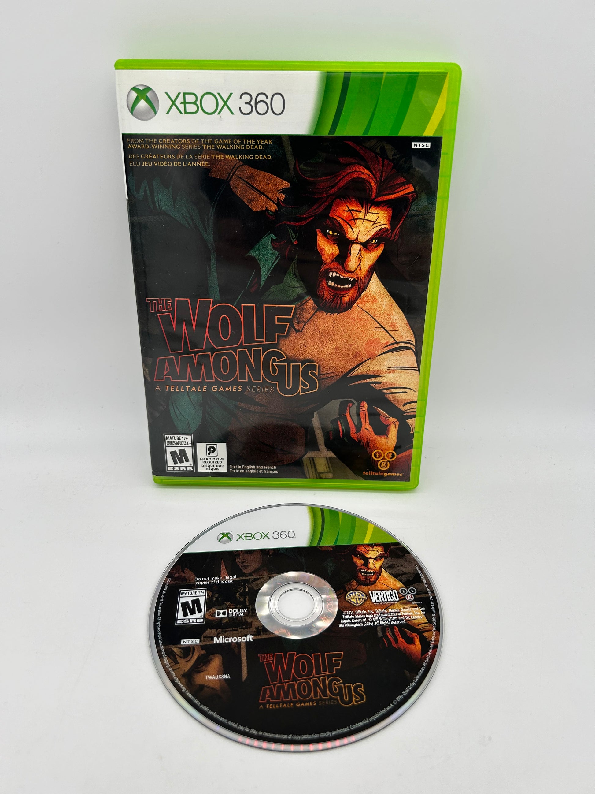 PiXEL-RETRO.COM : MICROSOFT XBOX 360 COMPLETE CIB BOX MANUAL GAME NTSC THE WOLF AMONG US