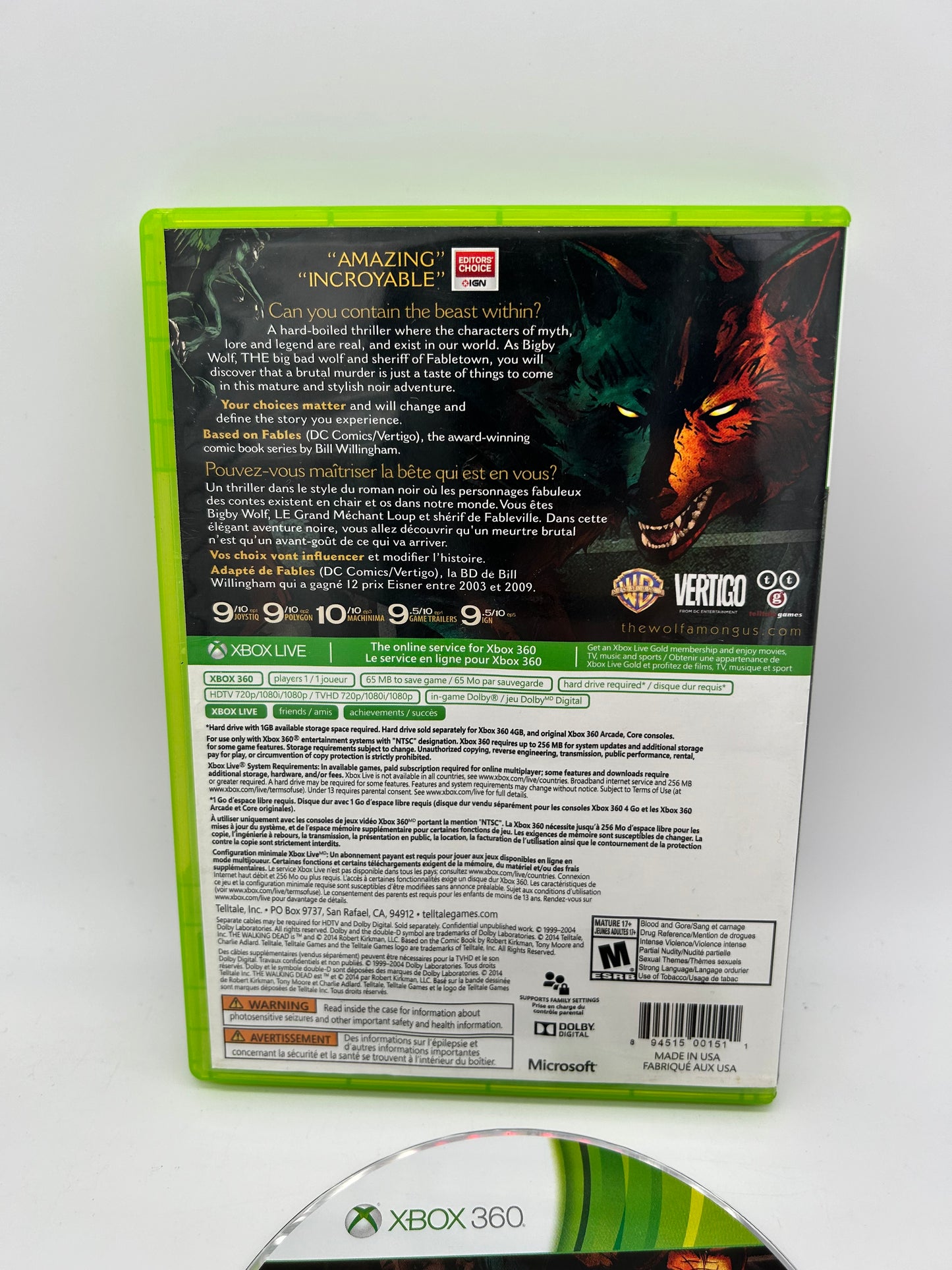 Microsoft XBOX 360 | THE WOLF AMONG US