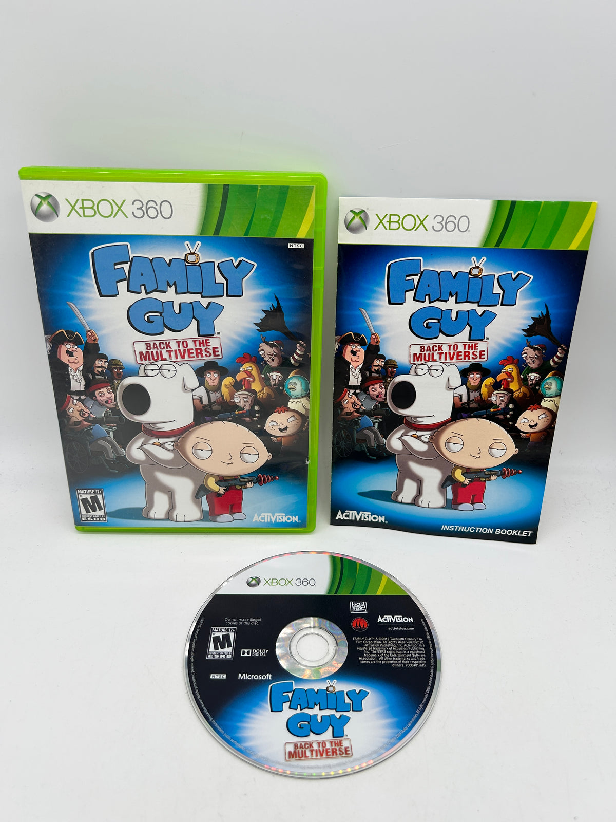 PiXEL-RETRO.COM : MICROSOFT XBOX 360 COMPLETE CIB BOX MANUAL GAME NTSC FAMILY GUY BACK TO THE MULTIVERSE